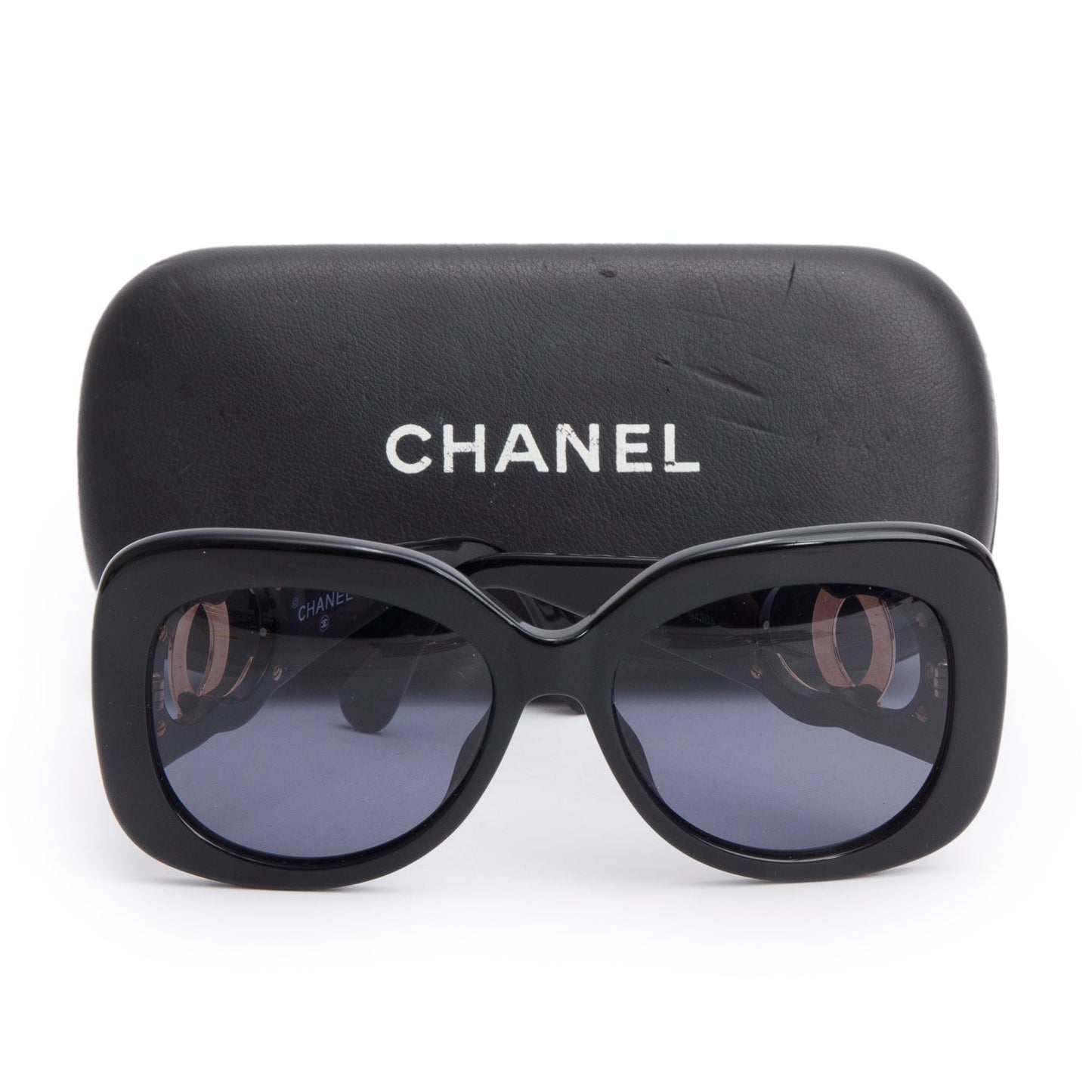 Chanel 05253 Black Interlocking CC Square Sunglasses