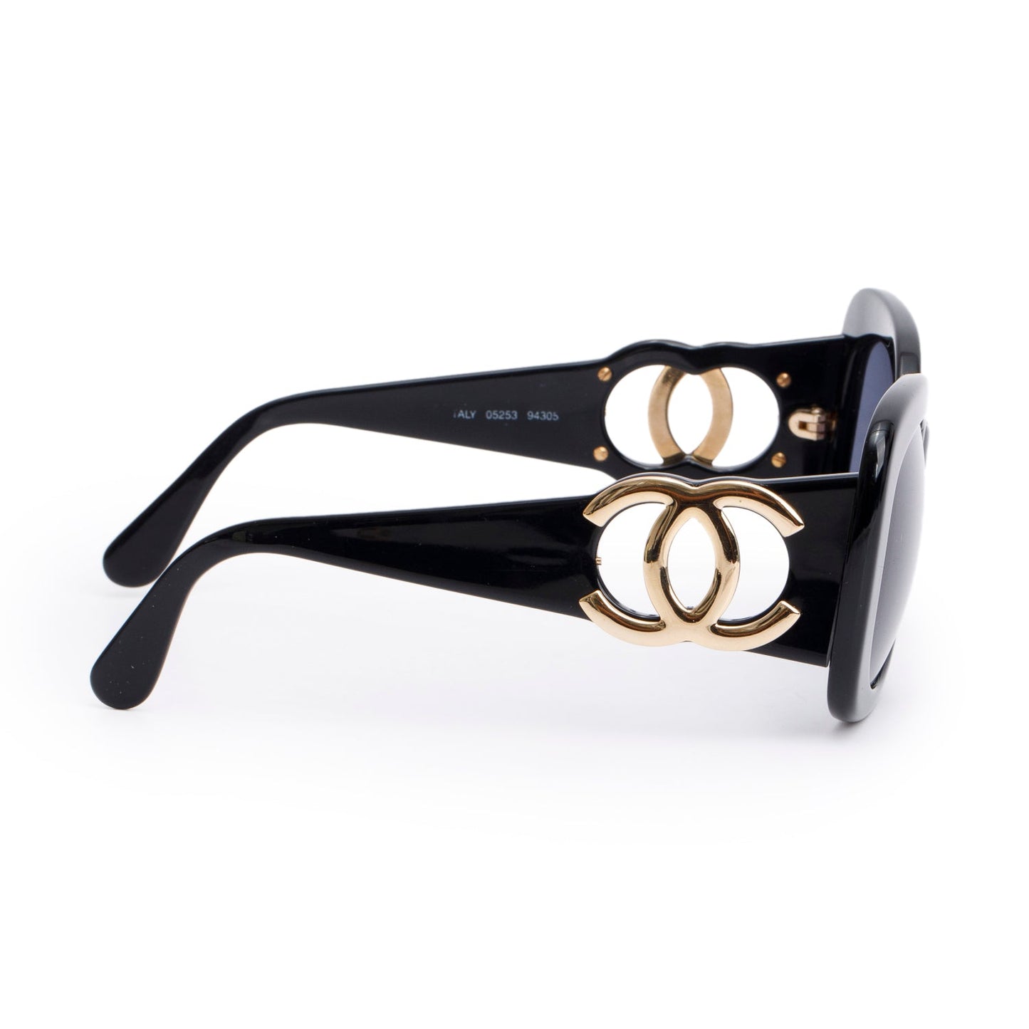 Chanel 05253 Black Interlocking CC Square Sunglasses