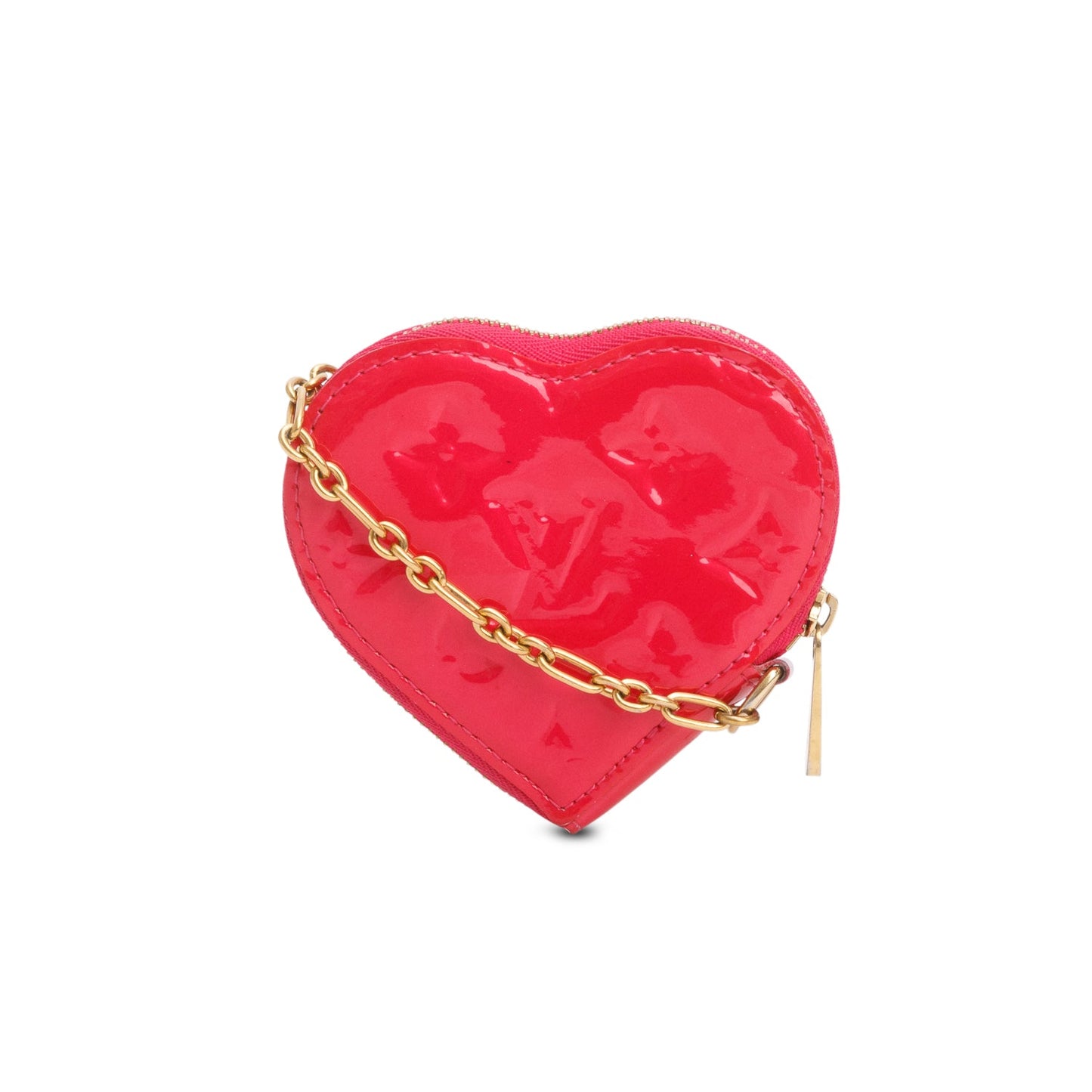 Louis Vuitton Pink Vernis Heart Coin Purse