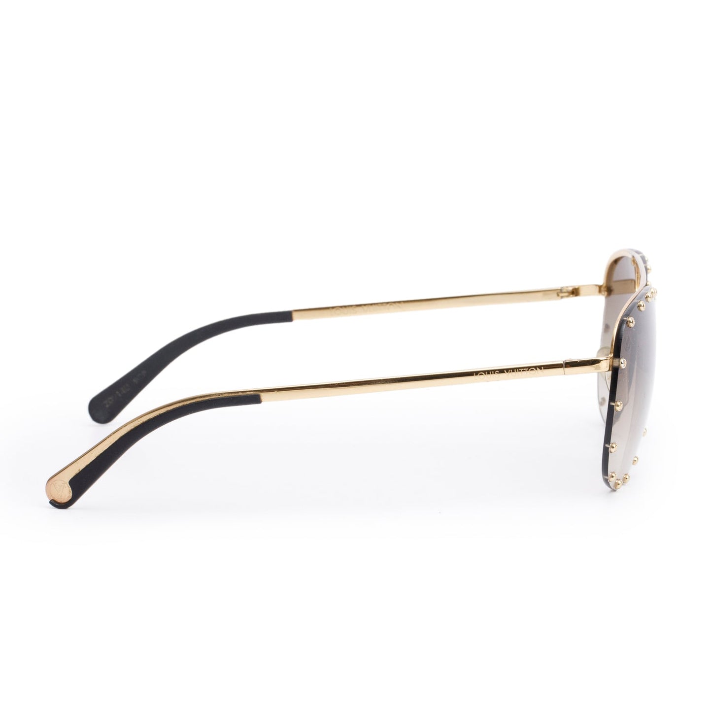 Louis Vuitton Z0914U Gold-Tone Studded The Party Aviator Sunglasses