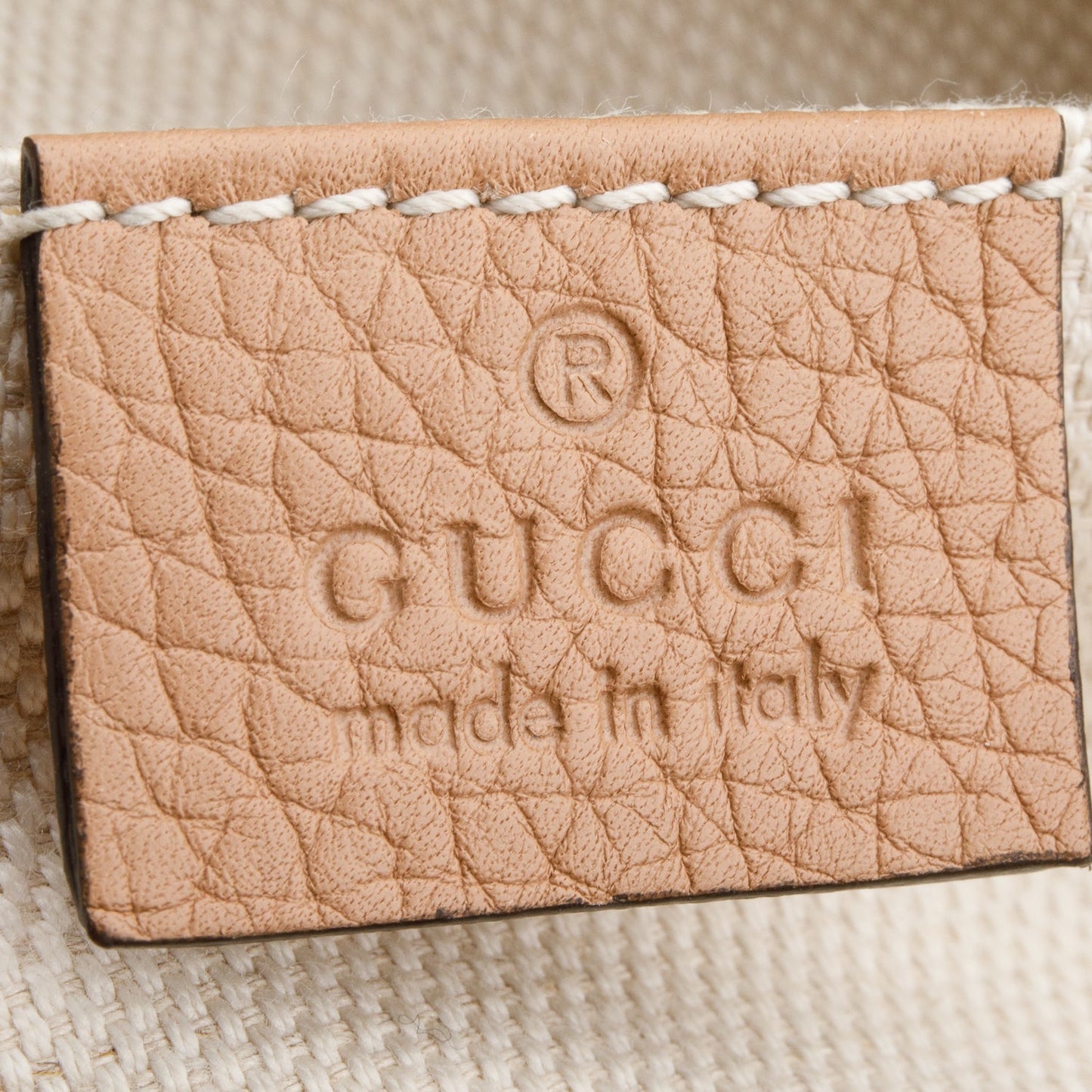 Gucci Beige Pebbled Calfskin Leather Small Soho Disco Bag