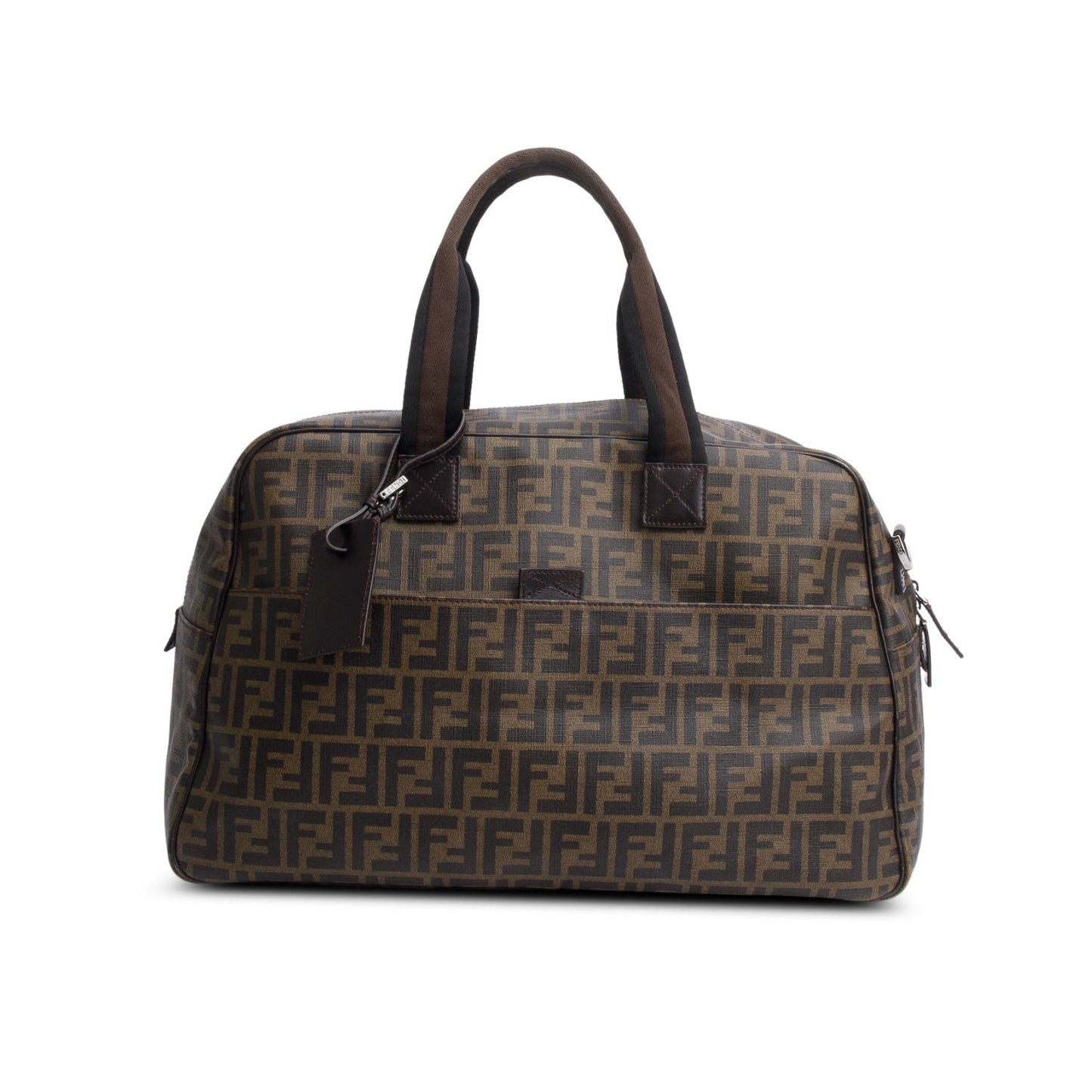 Fendi Brown FF Zucca Coated Canvas Duffle Bag