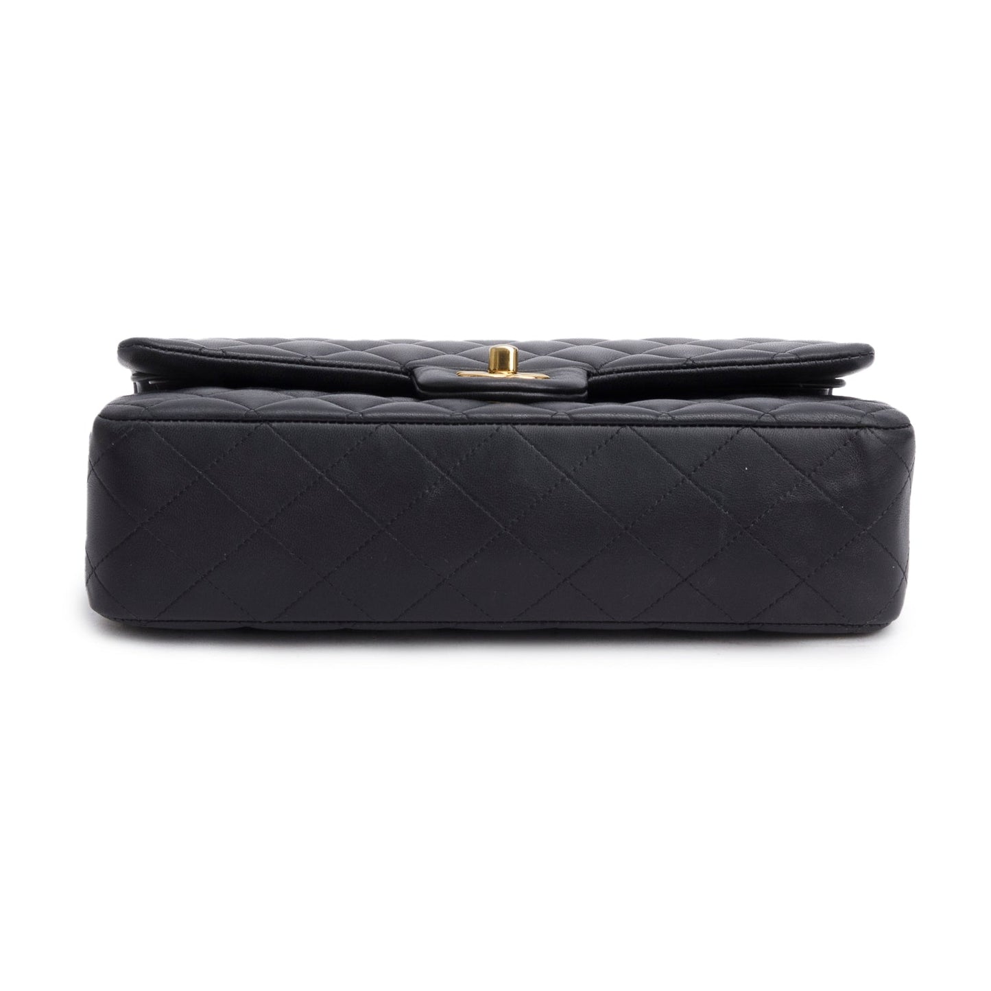 Chanel 2024 Black Quilted Lambskin Leather Classic Medium Double Flap Bag