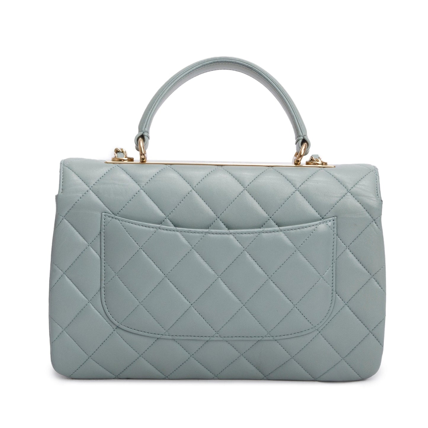 Chanel Blue Lambskin Quilted Large Trendy CC Dual Handle Flap
