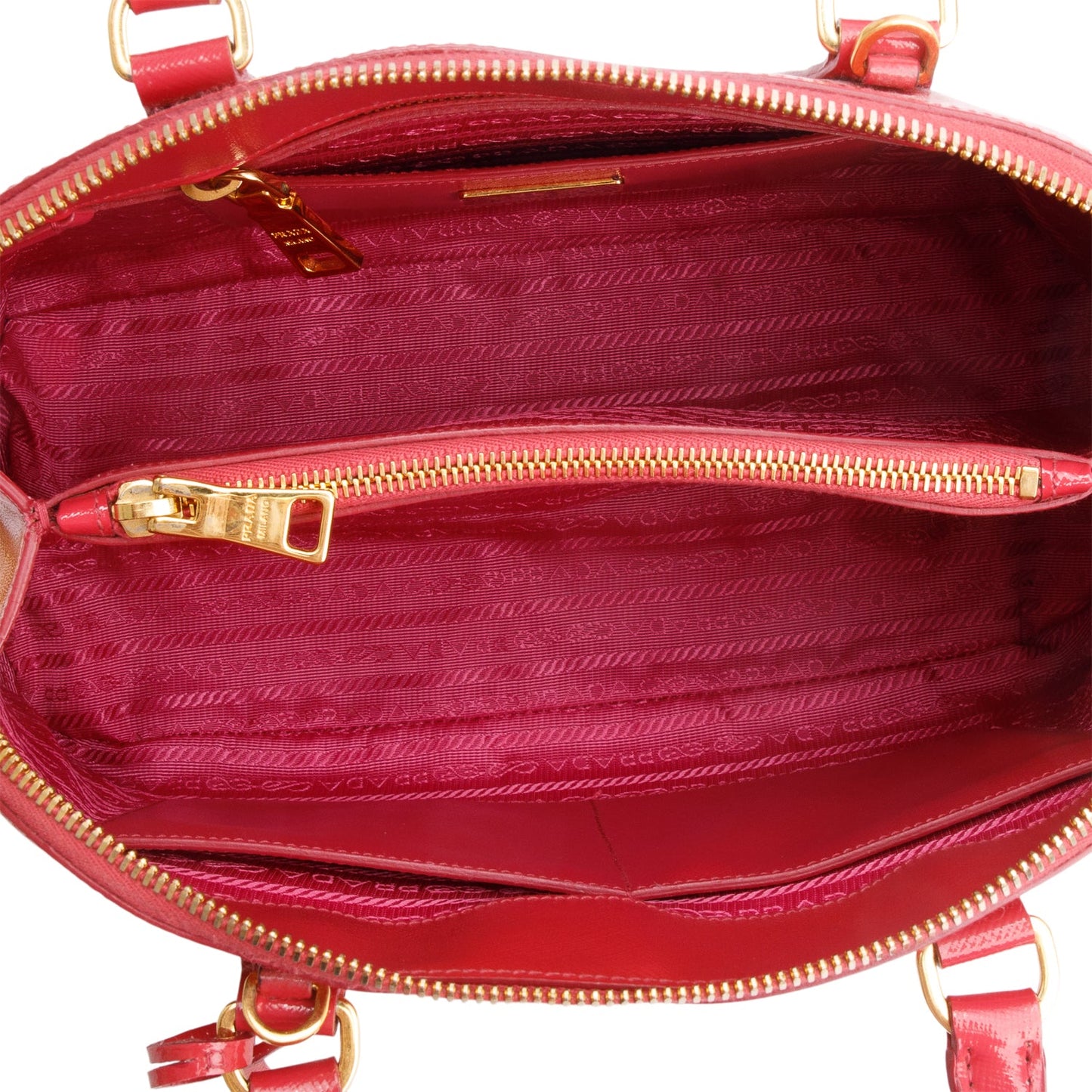 Prada Pink Medium Saffiano Vernice Promenade Tote