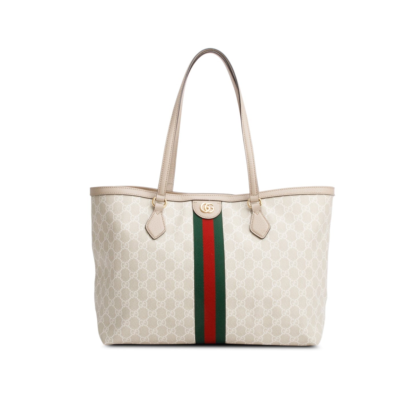 Gucci White GG Supreme Web Ophidia GG Medium Tote