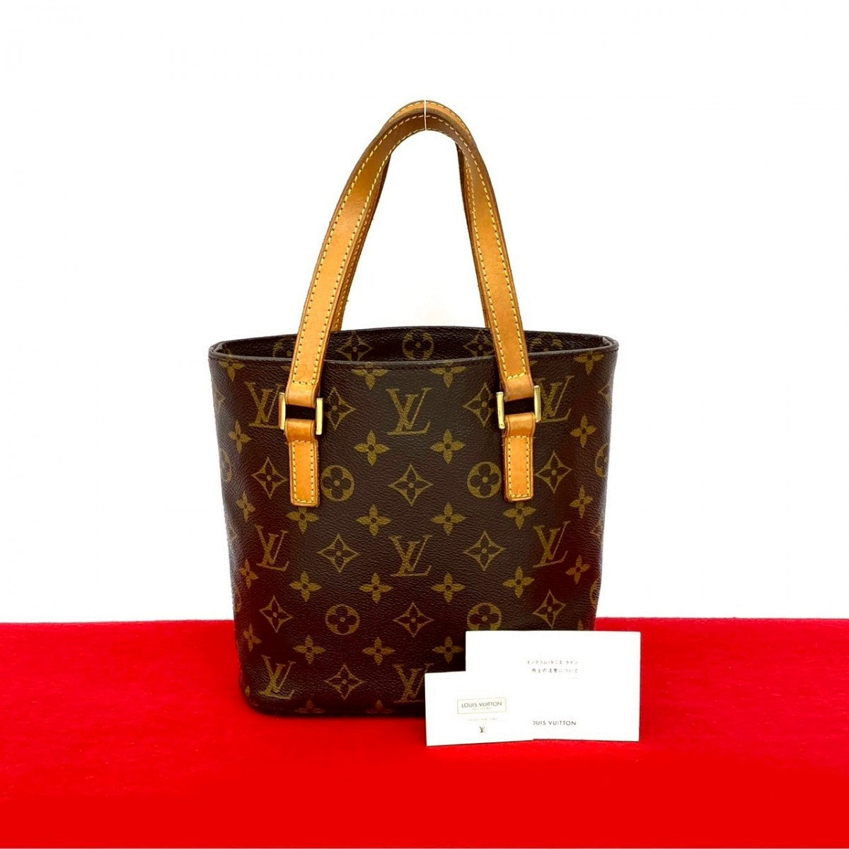 LOUIS VUITTON Handbag leather Brown Monogram VavinPM