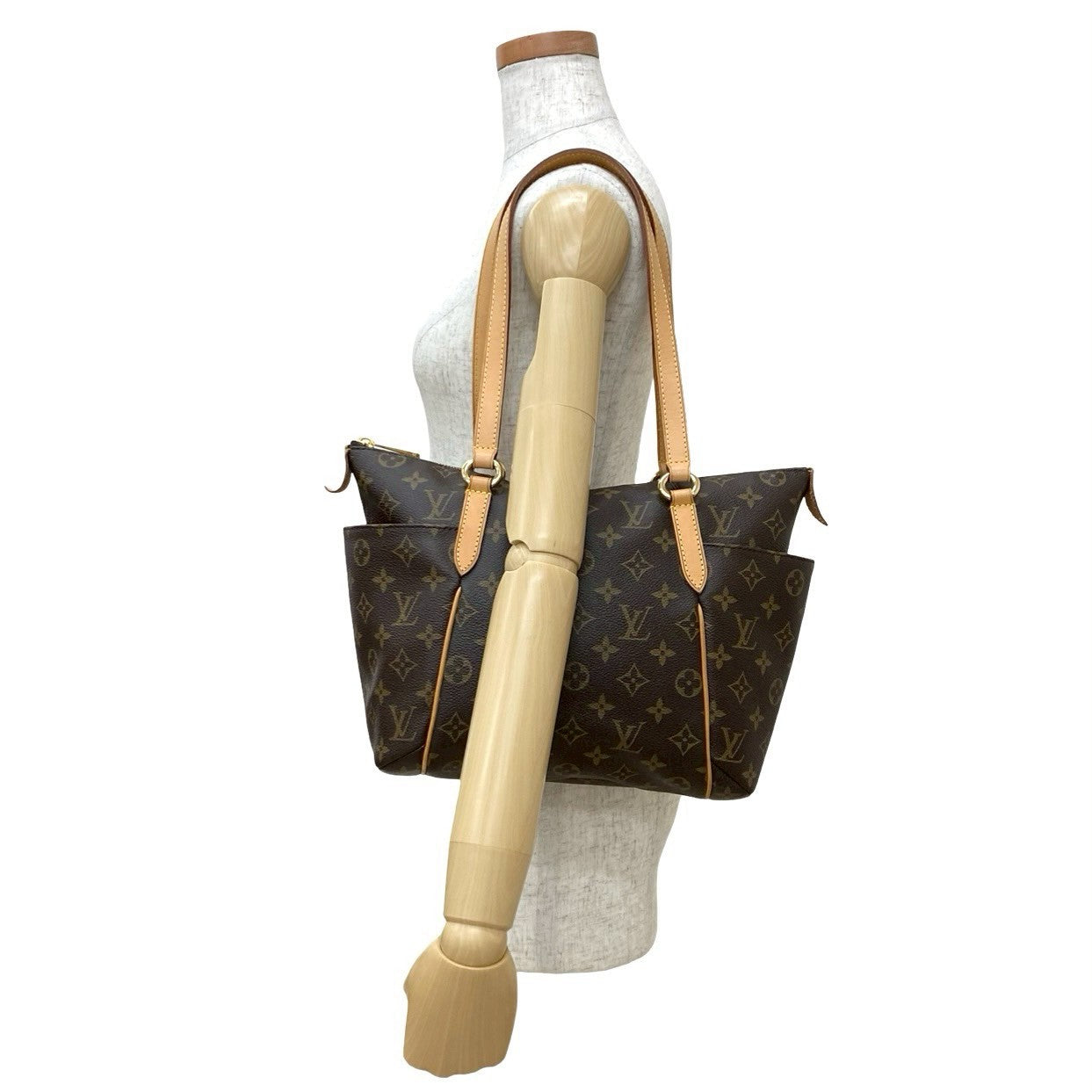 LOUIS VUITTON Tote Bag leather Brown Monogram Totally PM