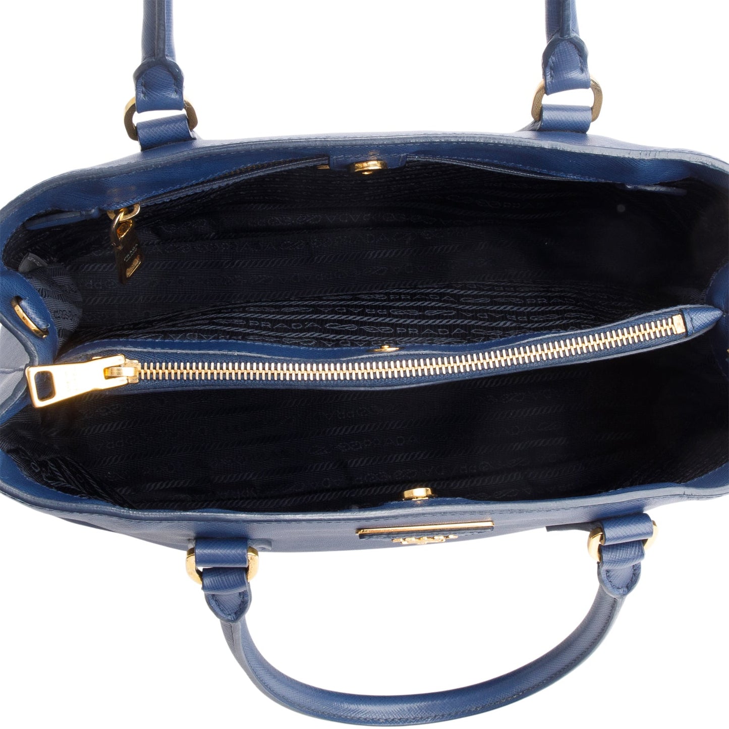 Prada Blue Saffiano Lux Medium Galleria Tote