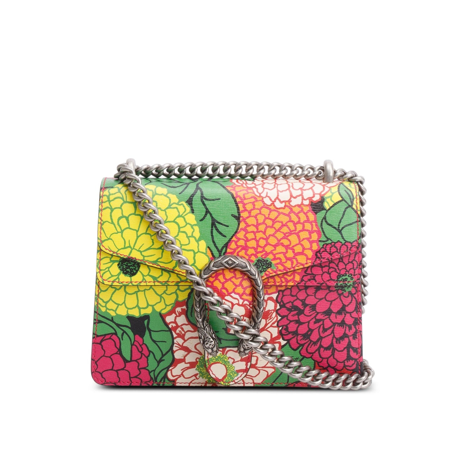 Gucci x Ken Scott Multicolor Textured Calfskin Pomponica Print Dionysus Shoulder Bag