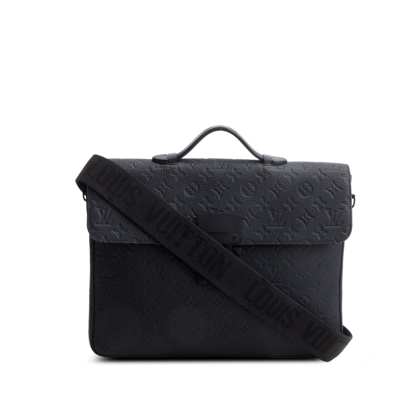 Louis Vuitton Black Taurillon Monogram S Lock Briefcase