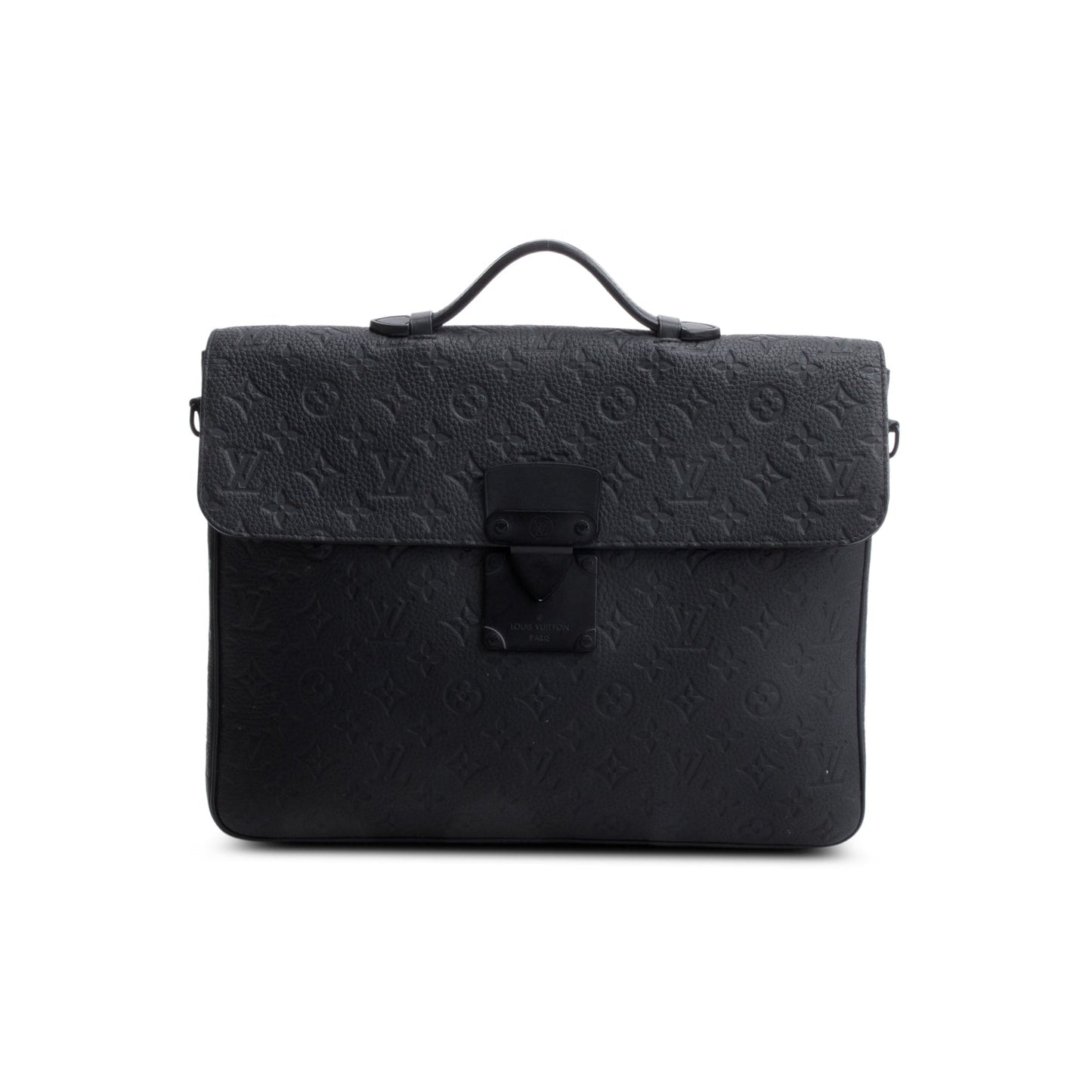Louis Vuitton Black Taurillon Monogram S Lock Briefcase