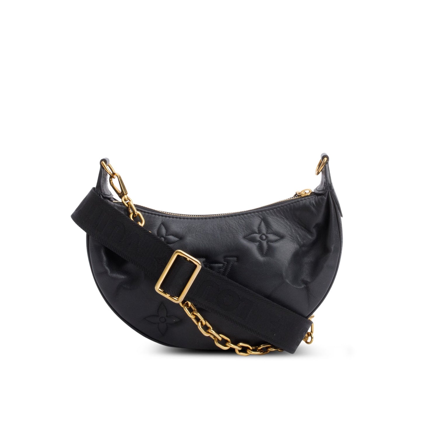 Louis Vuitton Black Calfskin Bubblegram Over the Moon Bag