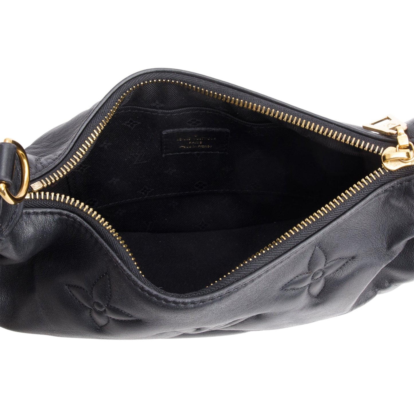 Louis Vuitton Black Calfskin Bubblegram Over the Moon Bag
