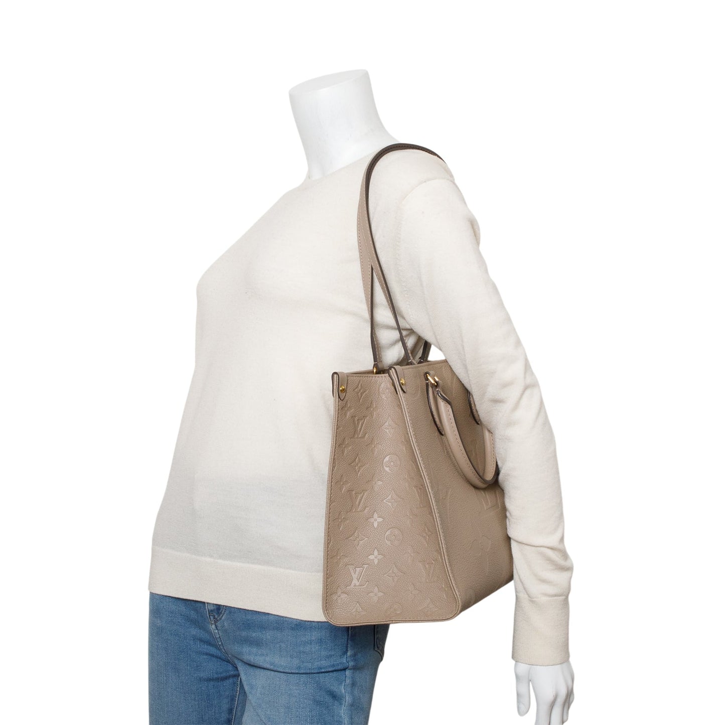 Louis Vuitton Turtledove Monogram Empreinte Giant OnTheGo MM