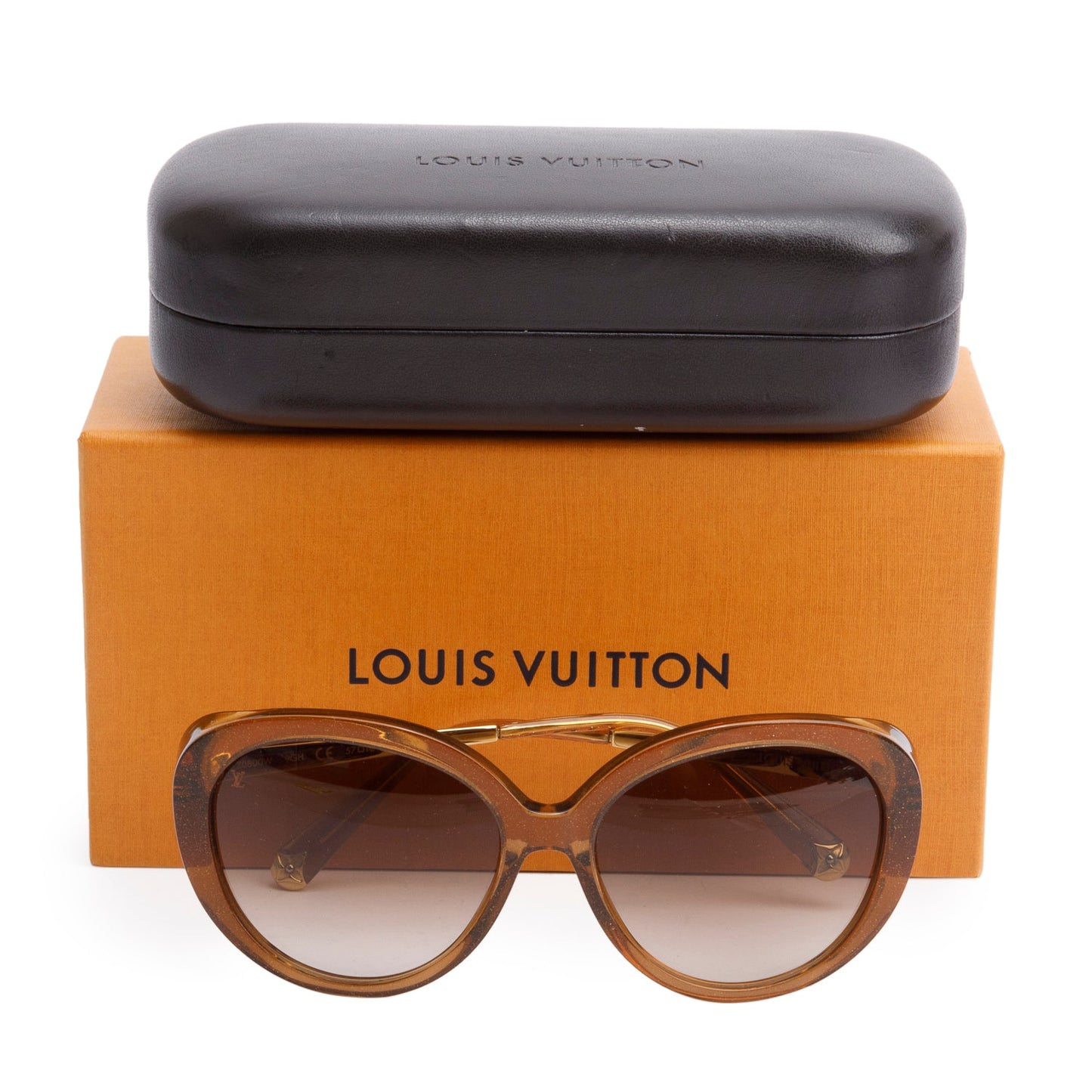 Louis Vuitton Z0800W Brown Glitter Round Sunglasses
