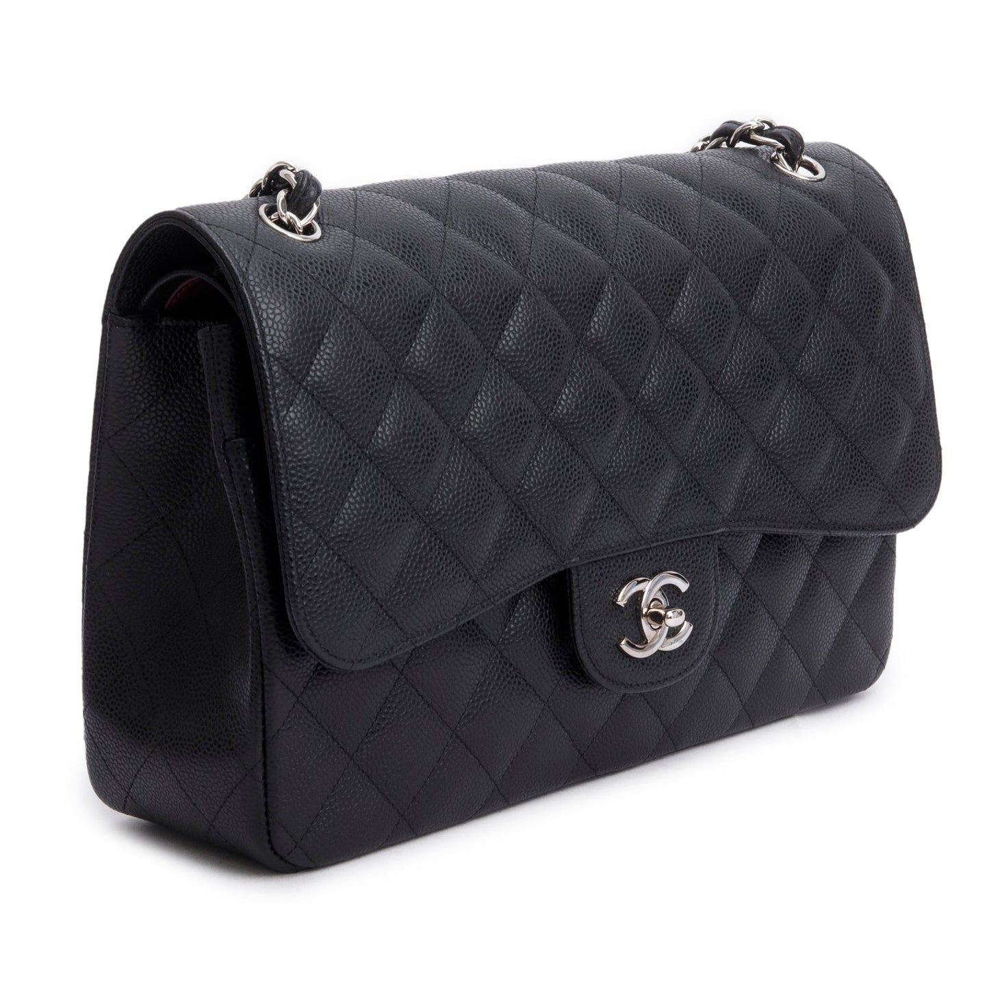 Chanel Black Caviar Jumbo Classic Double Flap Bag