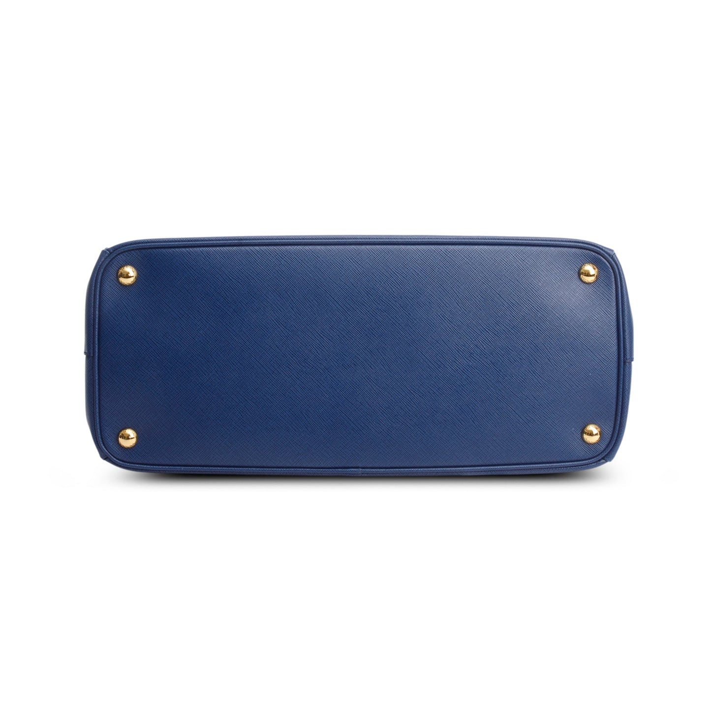 Prada Blue Saffiano Lux Large Double Zip Galleria Tote