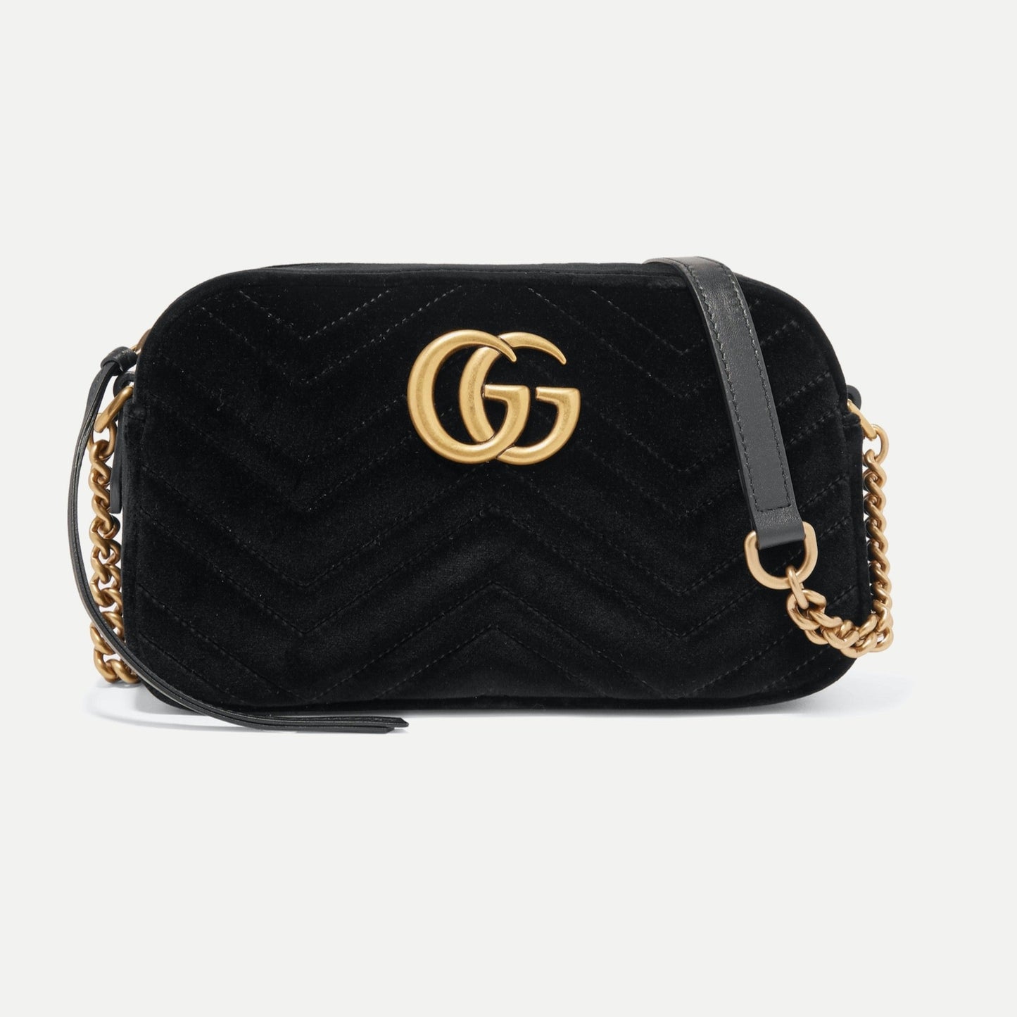 Gucci GG Marmont Velvet Camera Bag Black