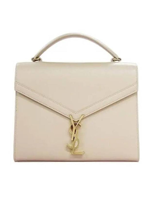 Luxury Saint Laurent Trending 2025 Casandra Grain Leather Tote Bag Beige