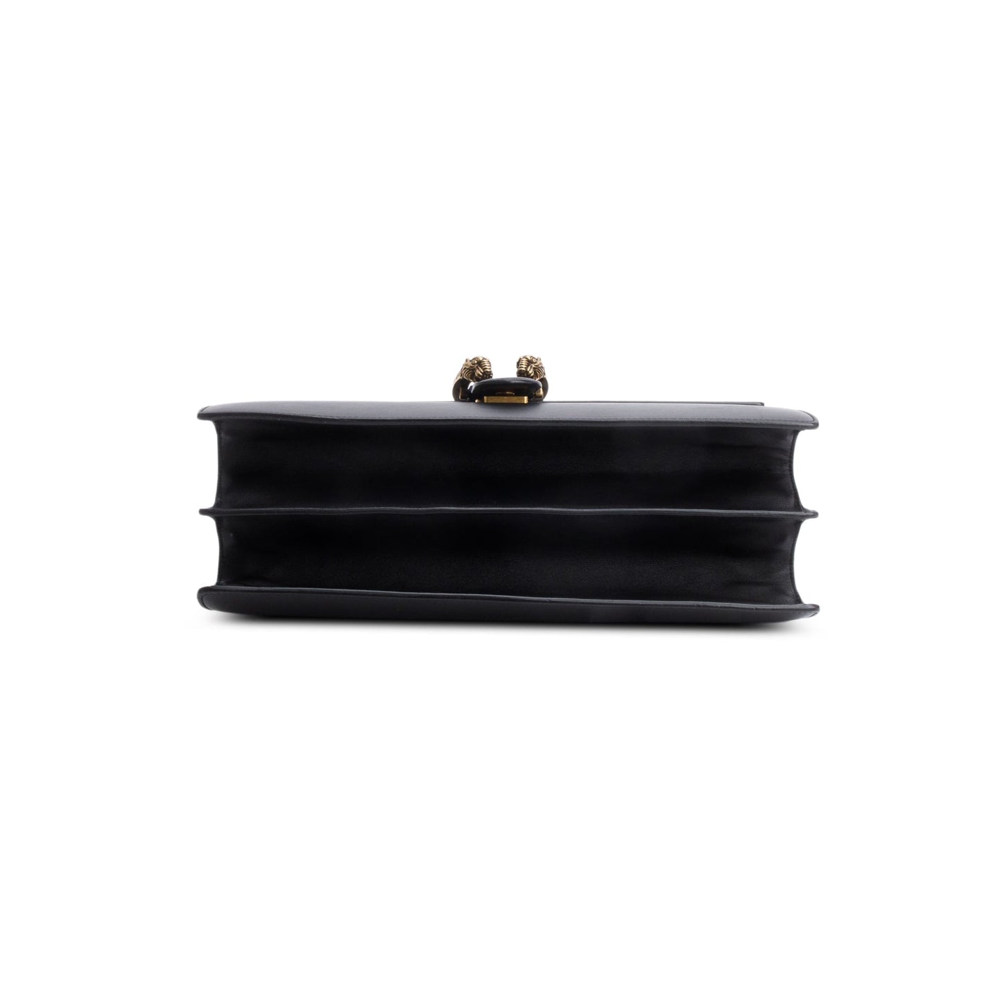 Gucci Black Calfskin Leather Large Dionysus Bamboo Top Handle Bag