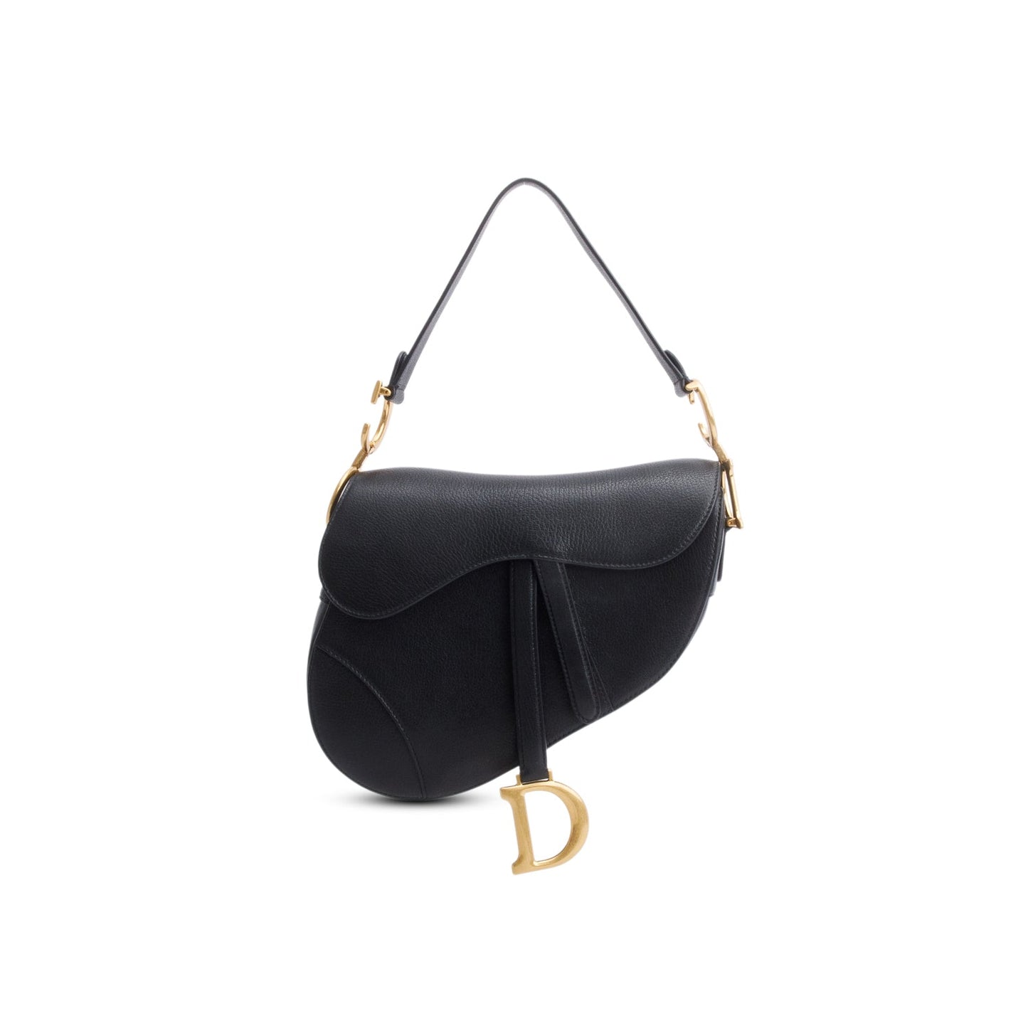 Christian Dior 2023 Black Calfskin Saddle Bag