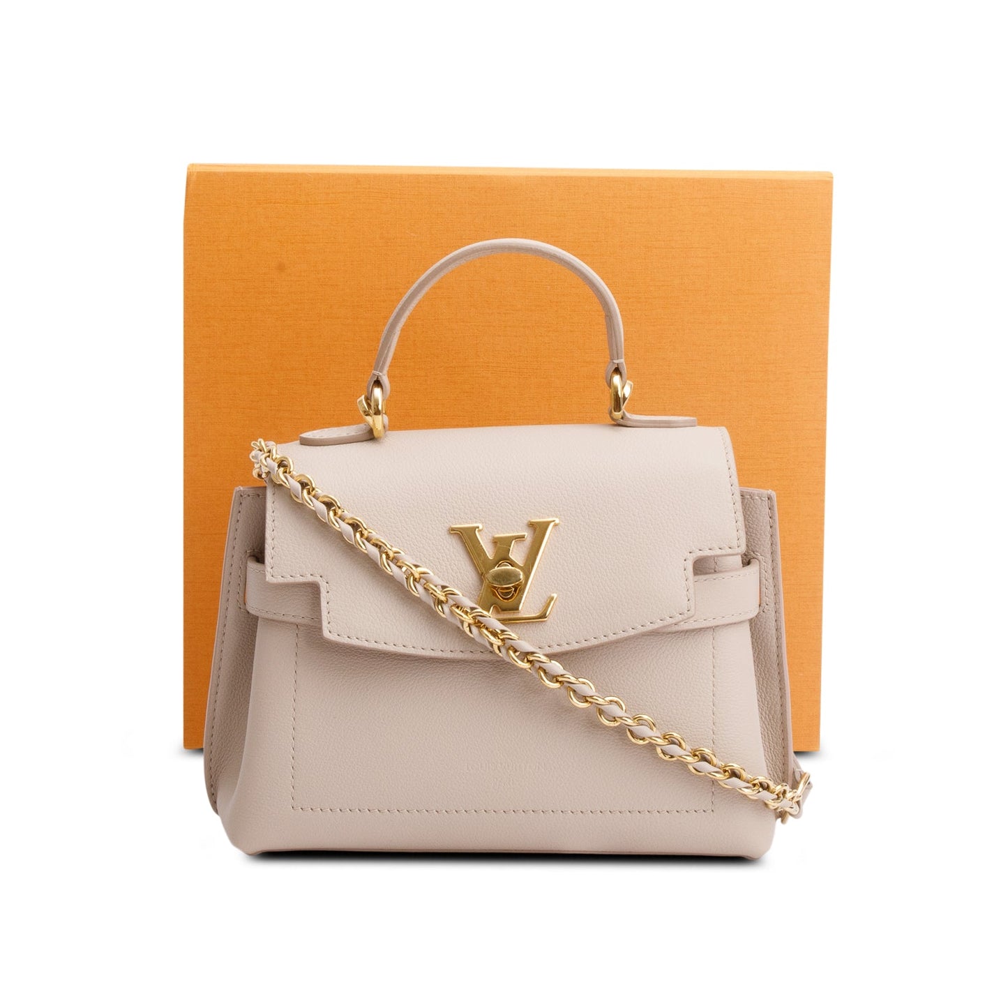 Louis Vuitton Beige Calkskin Mini Lockme Ever