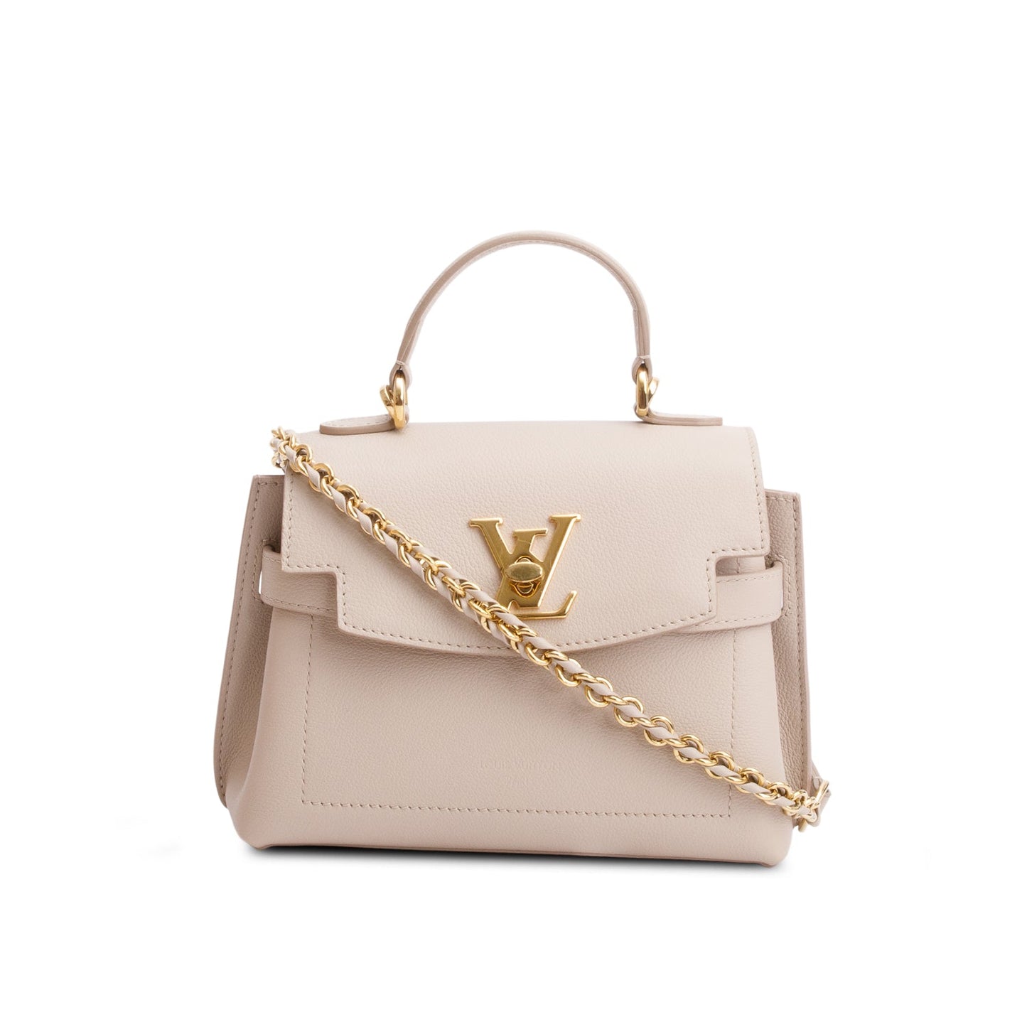 Louis Vuitton Beige Calkskin Mini Lockme Ever