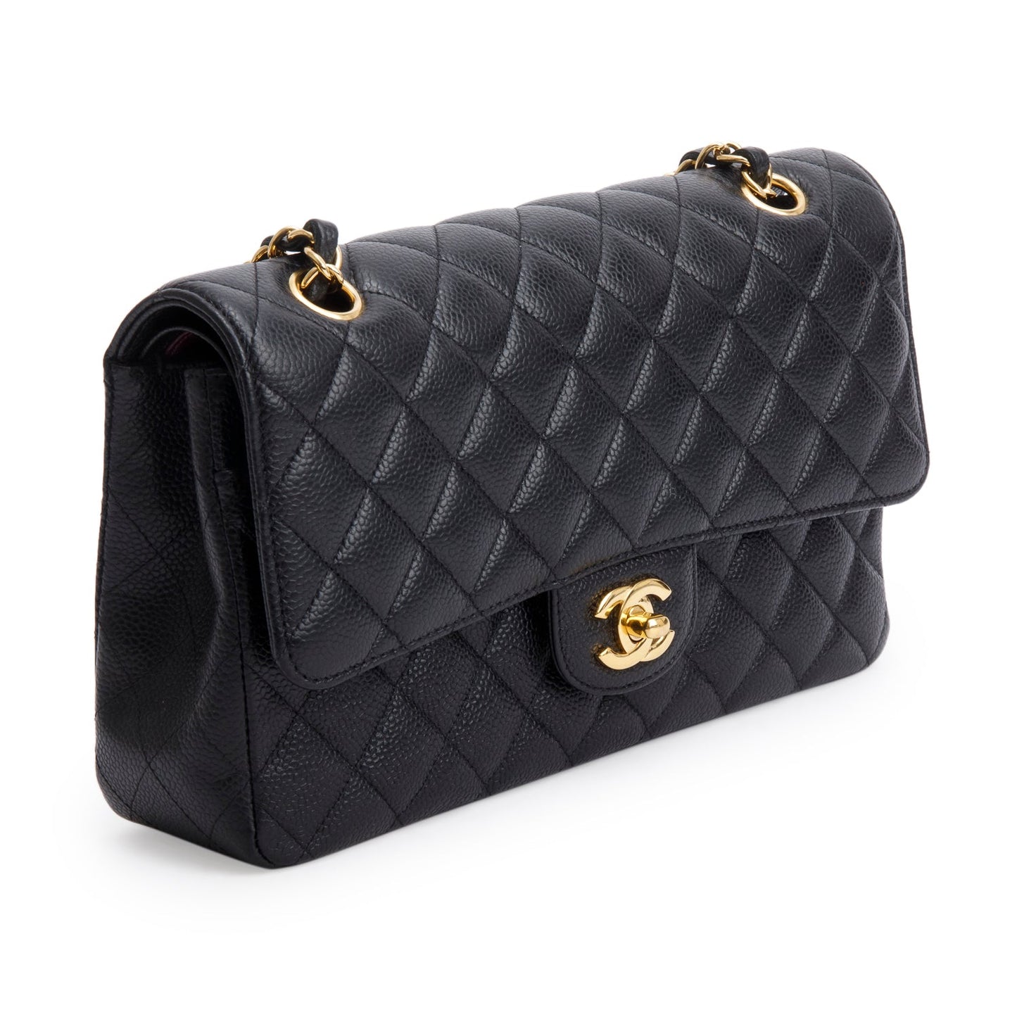 Chanel Black Caviar Classic Medium Double Flap Bag