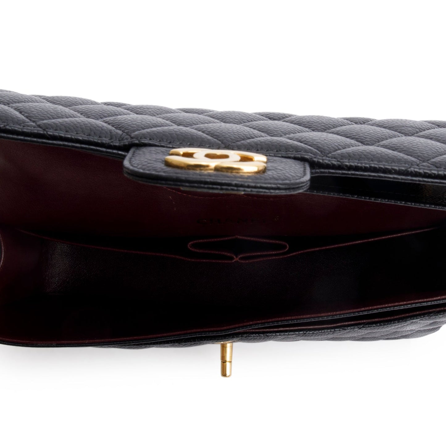 Chanel Black Caviar Classic Medium Double Flap Bag