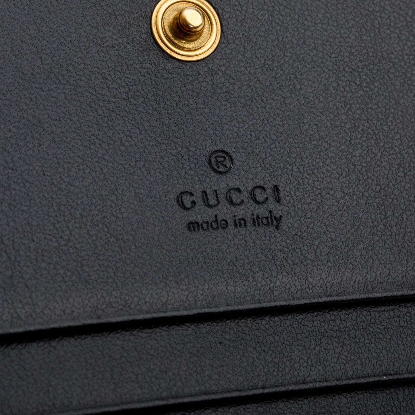 Gucci Black Quilted GG Marmont Leather Card Case Wallet