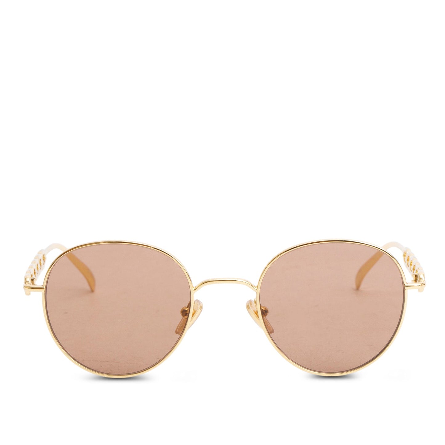 Louis Vuitton Z2471U Gold Tone My LV Chain Round Sunglasses