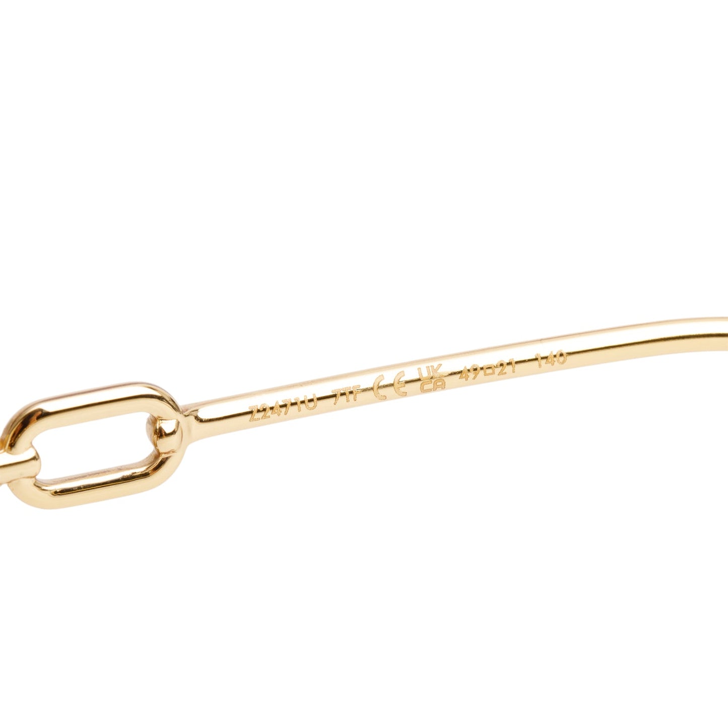Louis Vuitton Z2471U Gold Tone My LV Chain Round Sunglasses