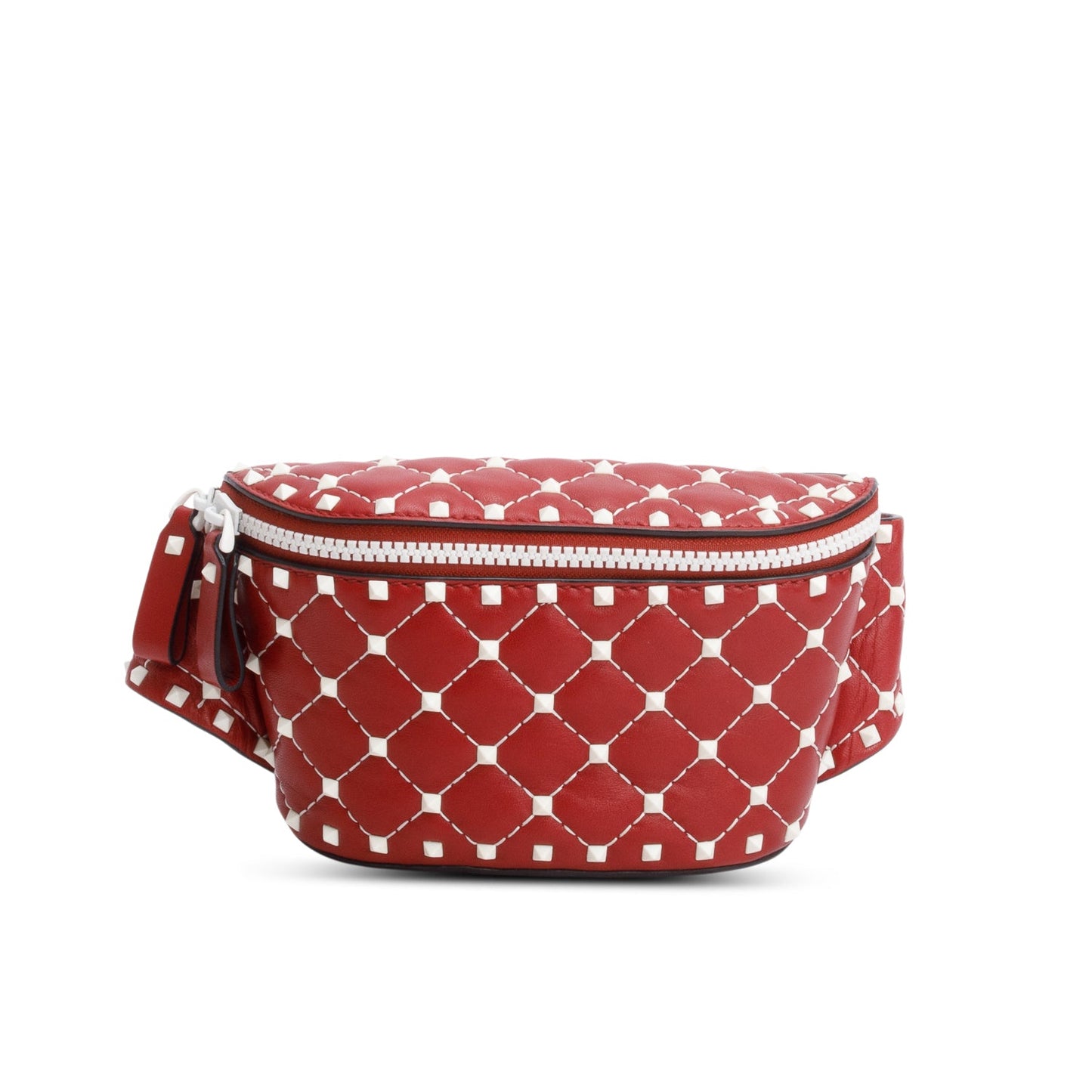 Valentino Red Leather Free Rockstud Belt Bag