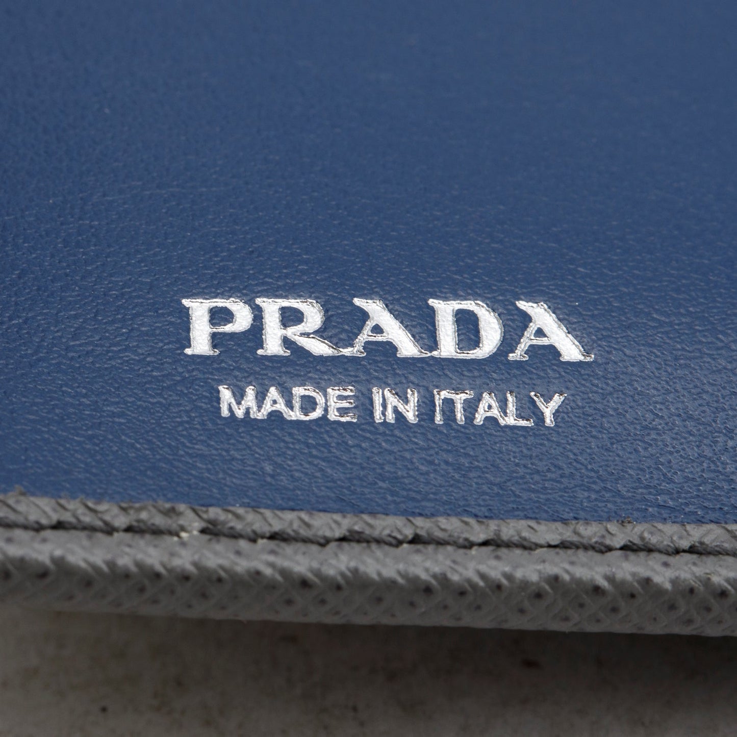 Prada Grey Saffiano Small Leather Wallet