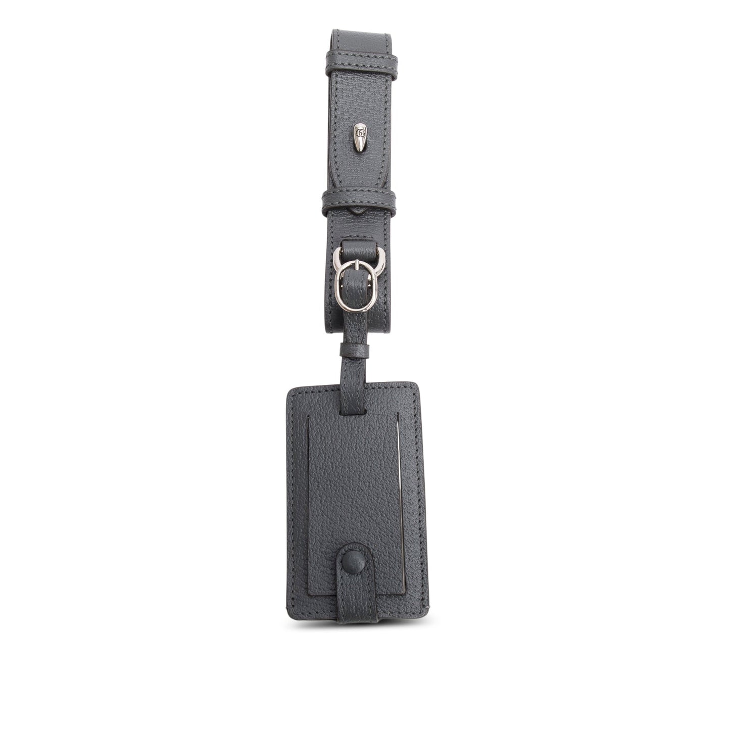 Gucci Grey Calfskin Leather Luggage Tag