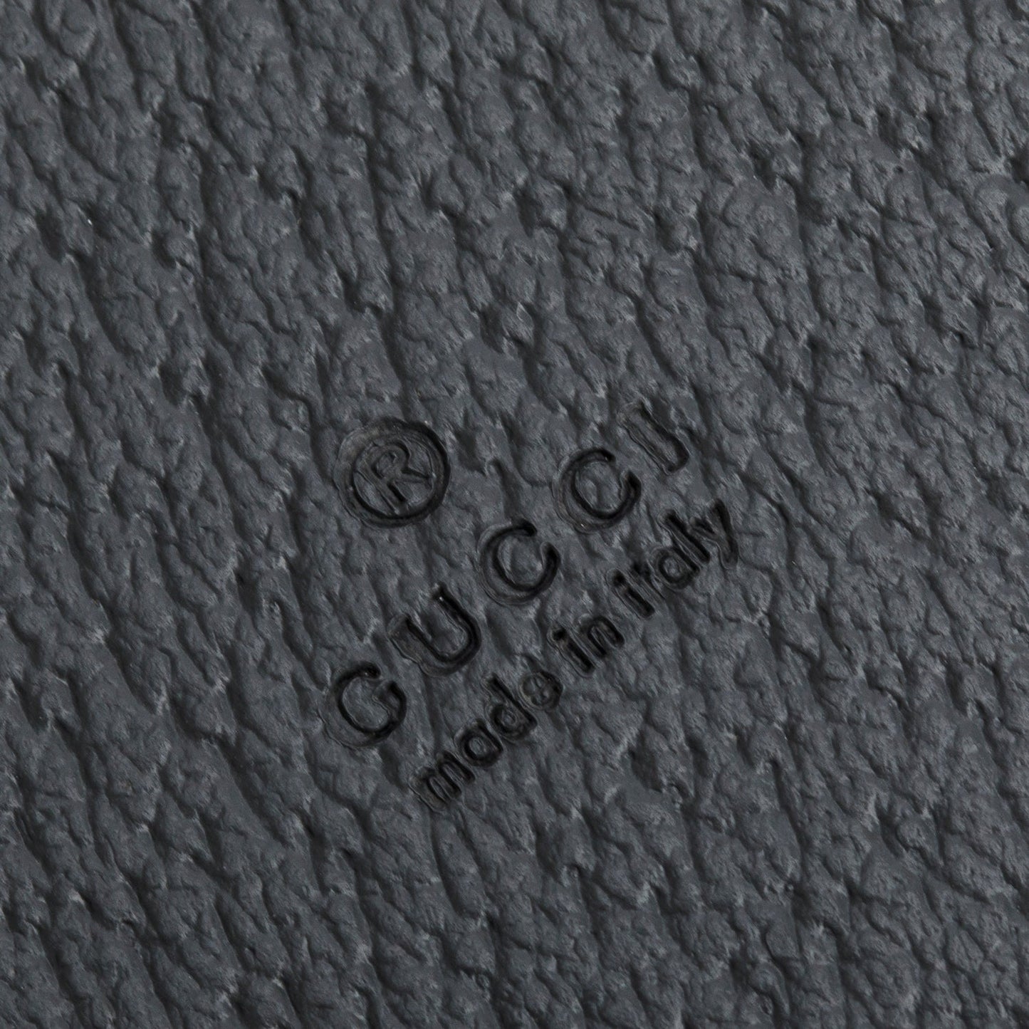 Gucci Grey Calfskin Leather Luggage Tag