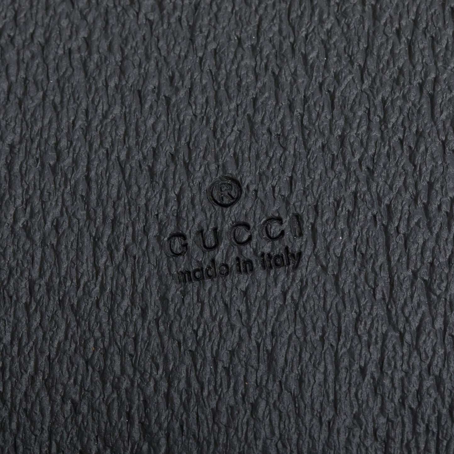 Gucci Grey Calfskin Leather Luggage Tag