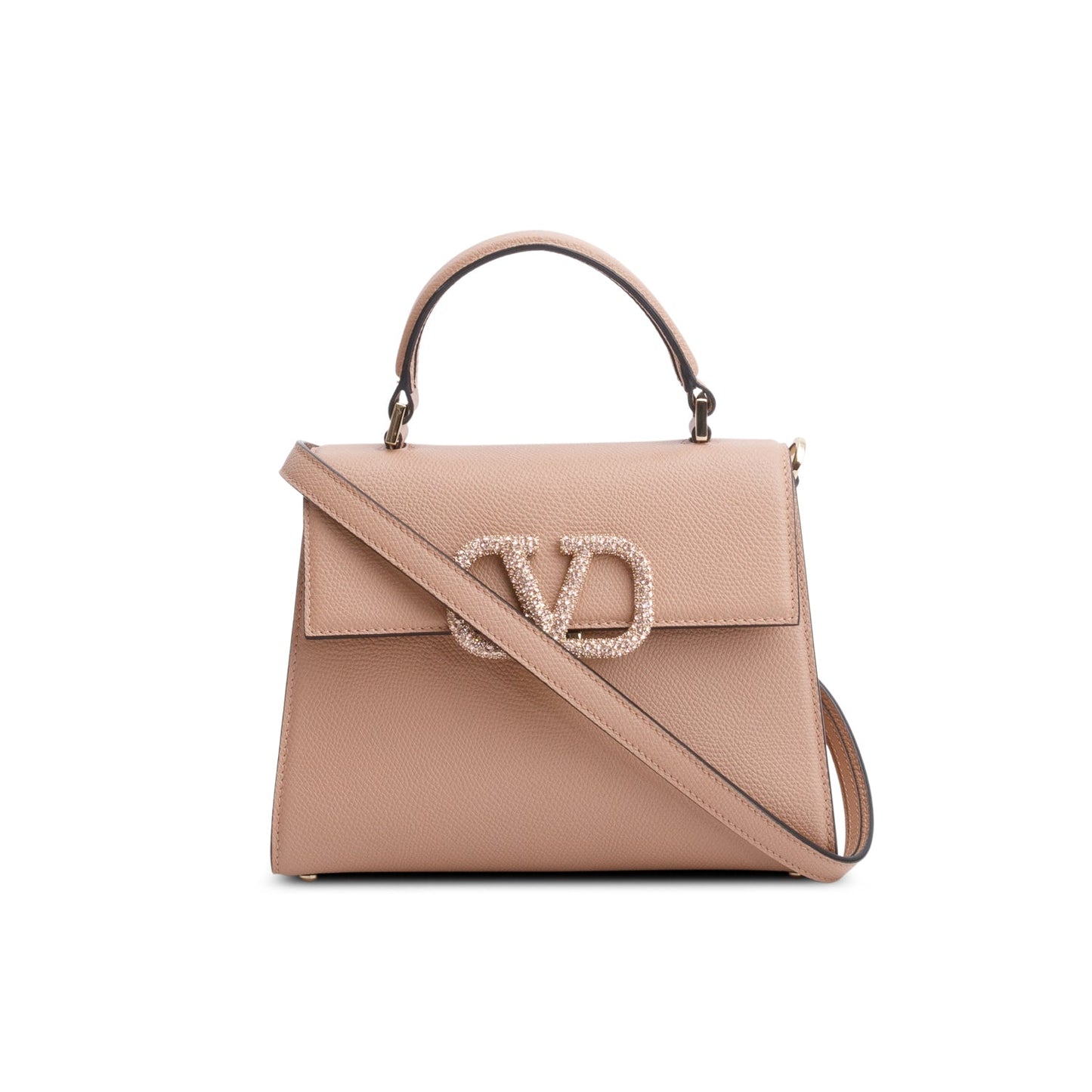Valentino Pink Grainy Calfskin Small VSling Handbag