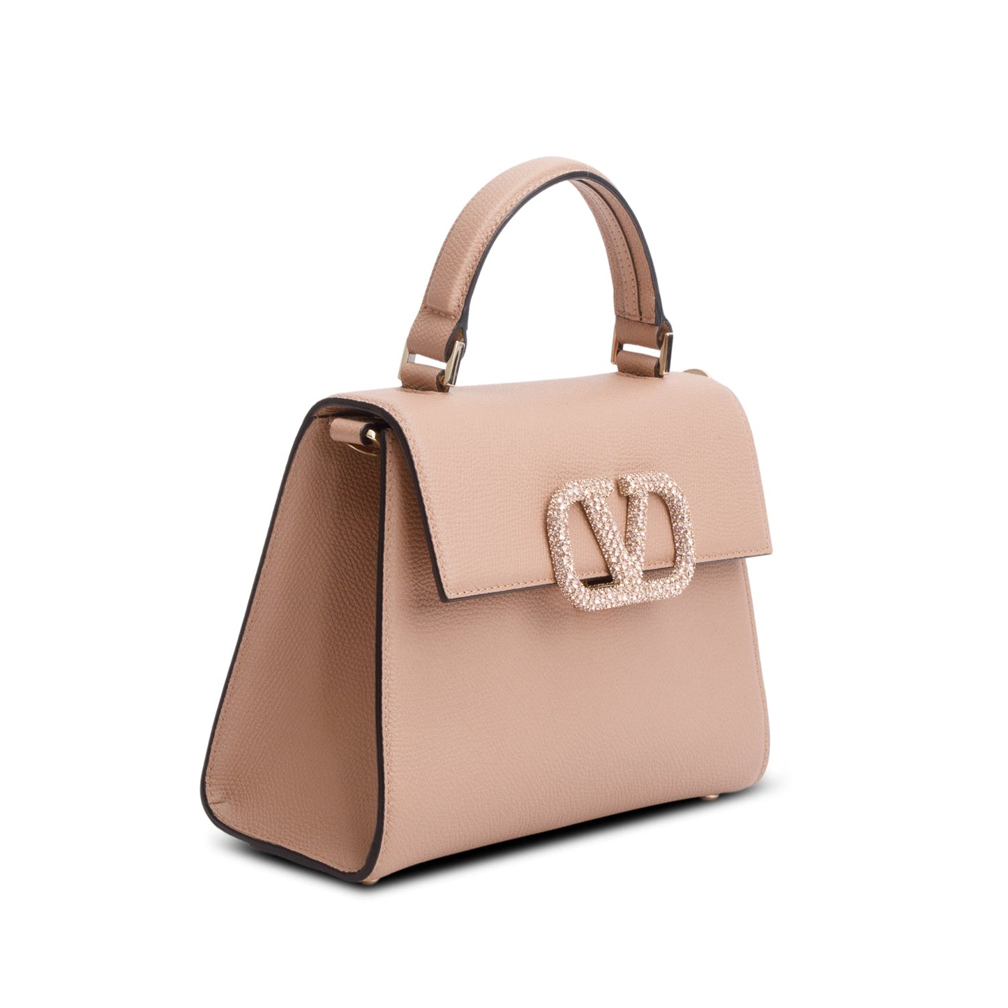 Valentino Pink Grainy Calfskin Small VSling Handbag