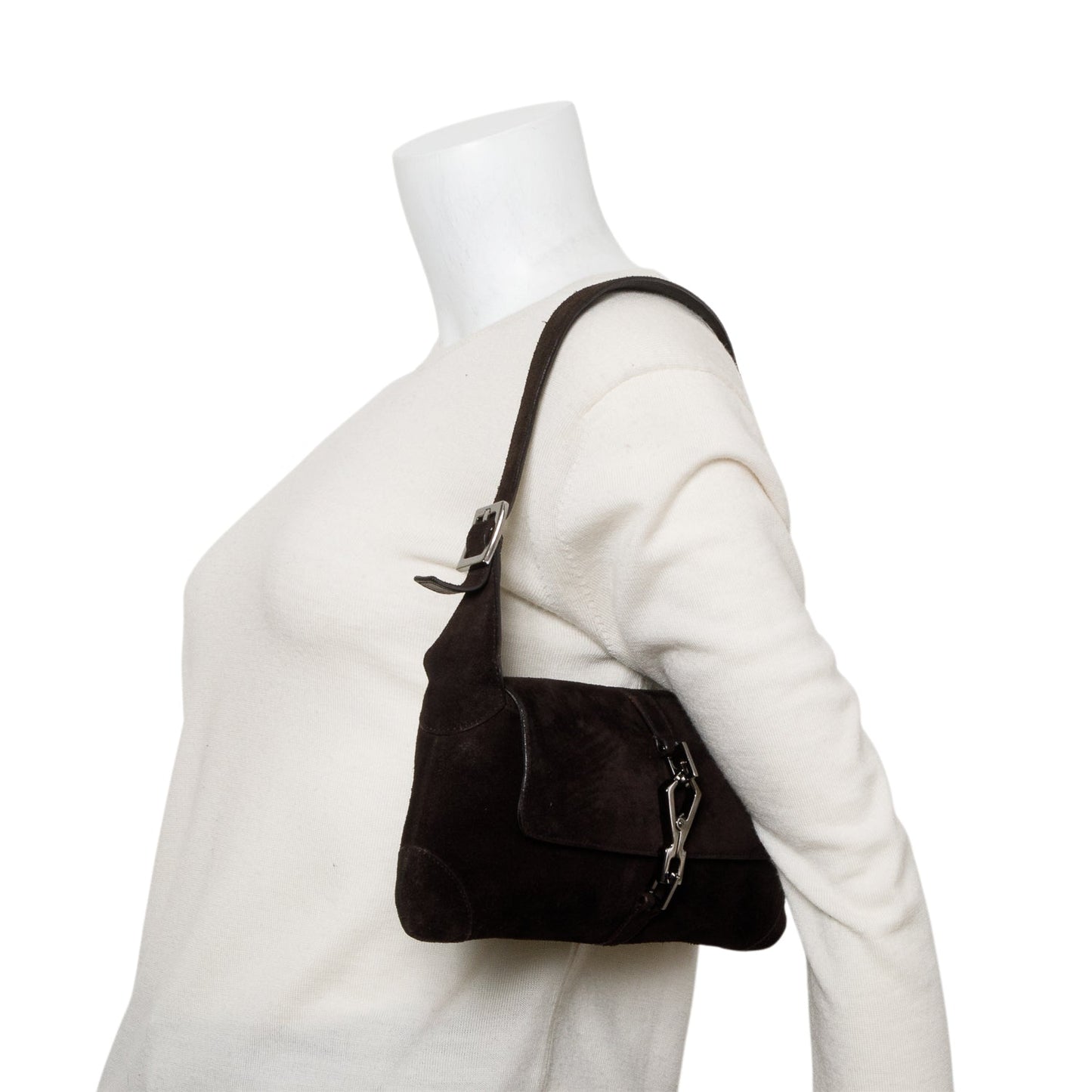 Gucci Vintage Brown Suede Micro Jackie
