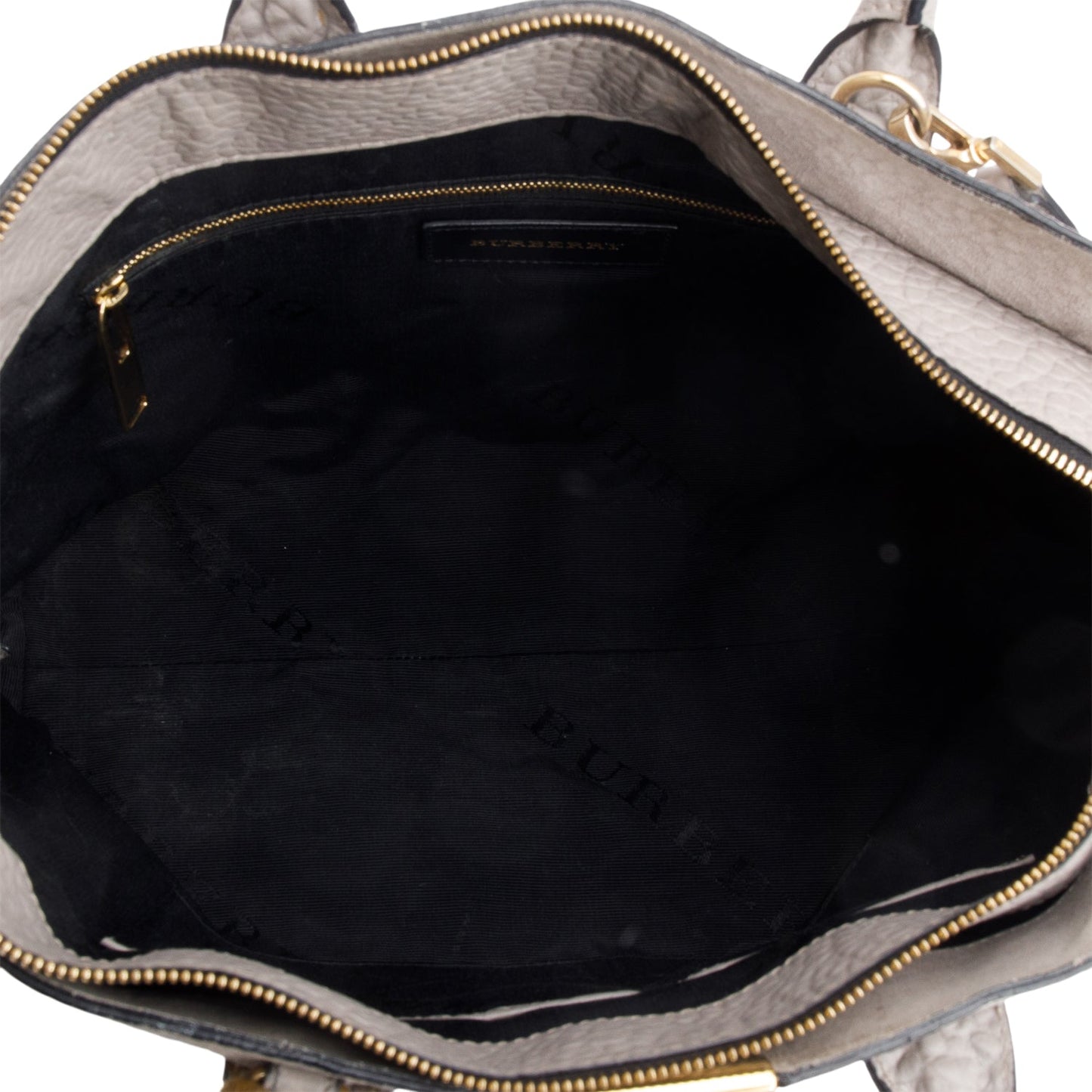 Burberry Grey Check Embossed Heritage Grain Leather Dewsbury Tote