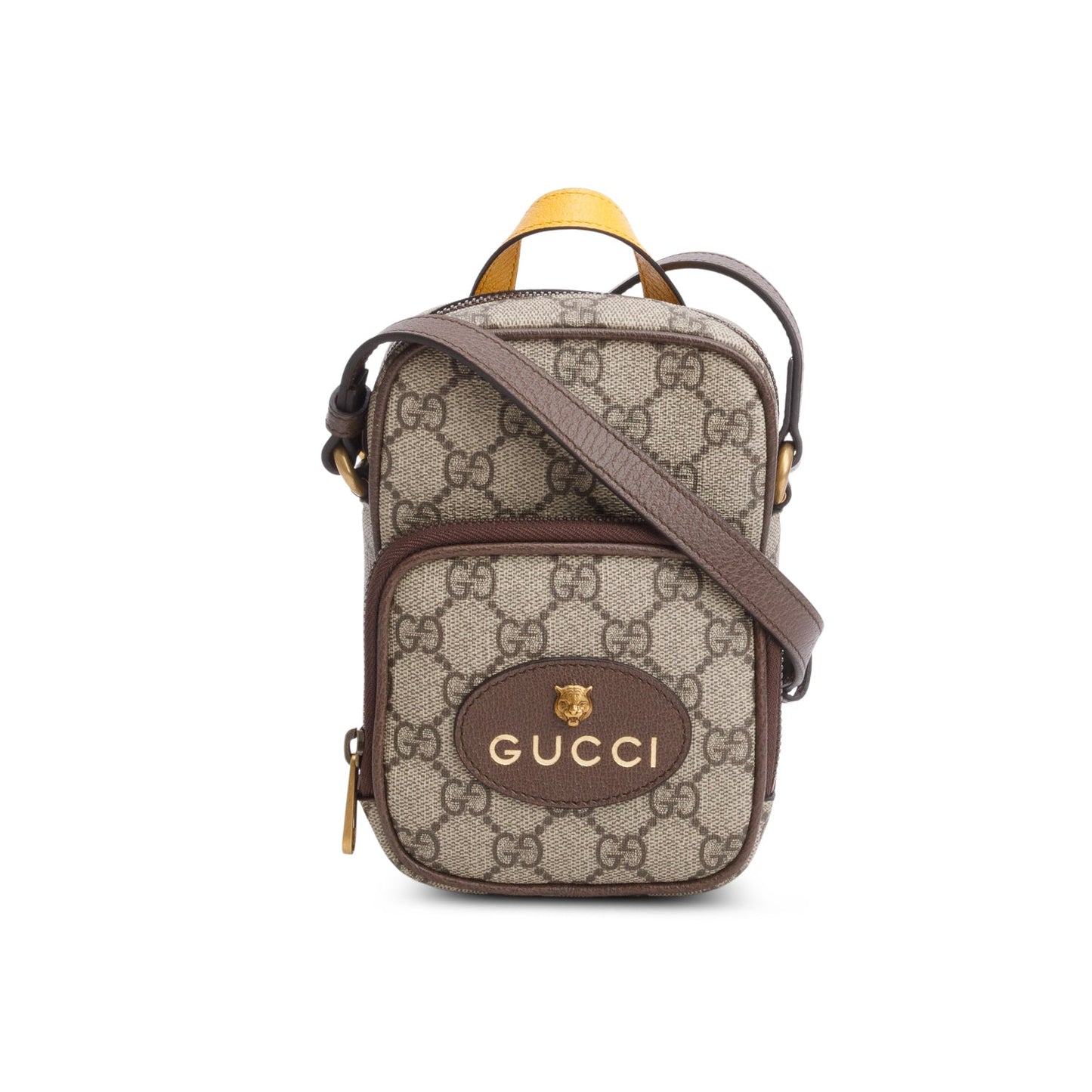 Gucci GG Supreme Monogram Mini Neo Vintage Double Zip Messenger Bag