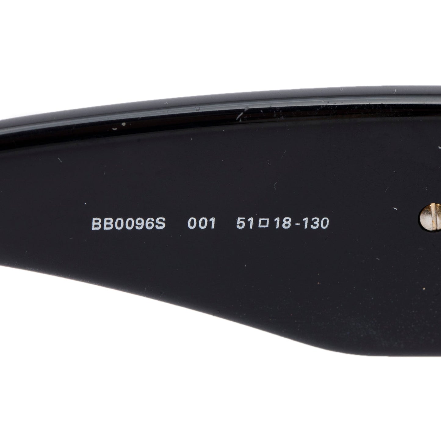 Balenciaga BB0096S Black Dynasty Acetate Rectangle Sunglasses