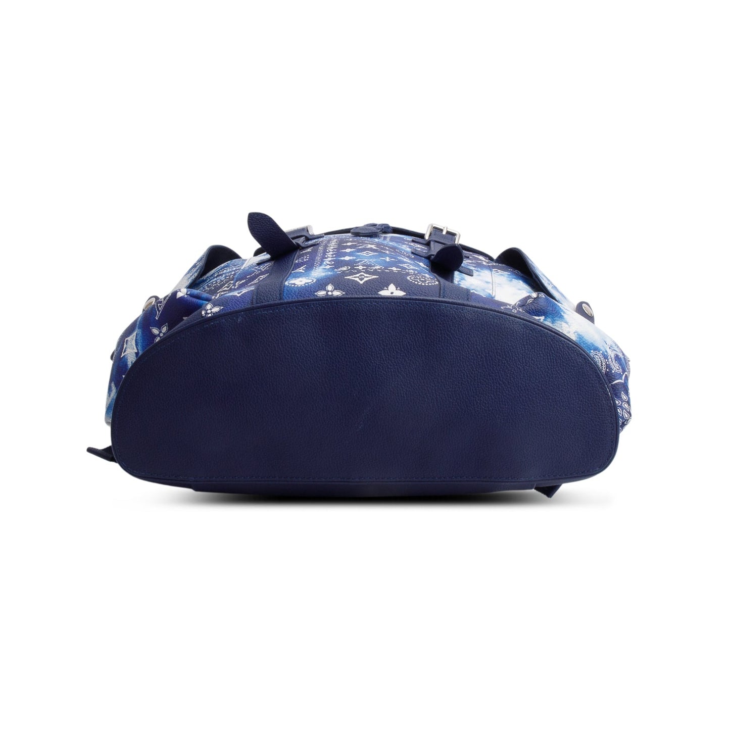 Louis Vuitton Blue Cowhide Monogram Bandana Christopher MM Backpack