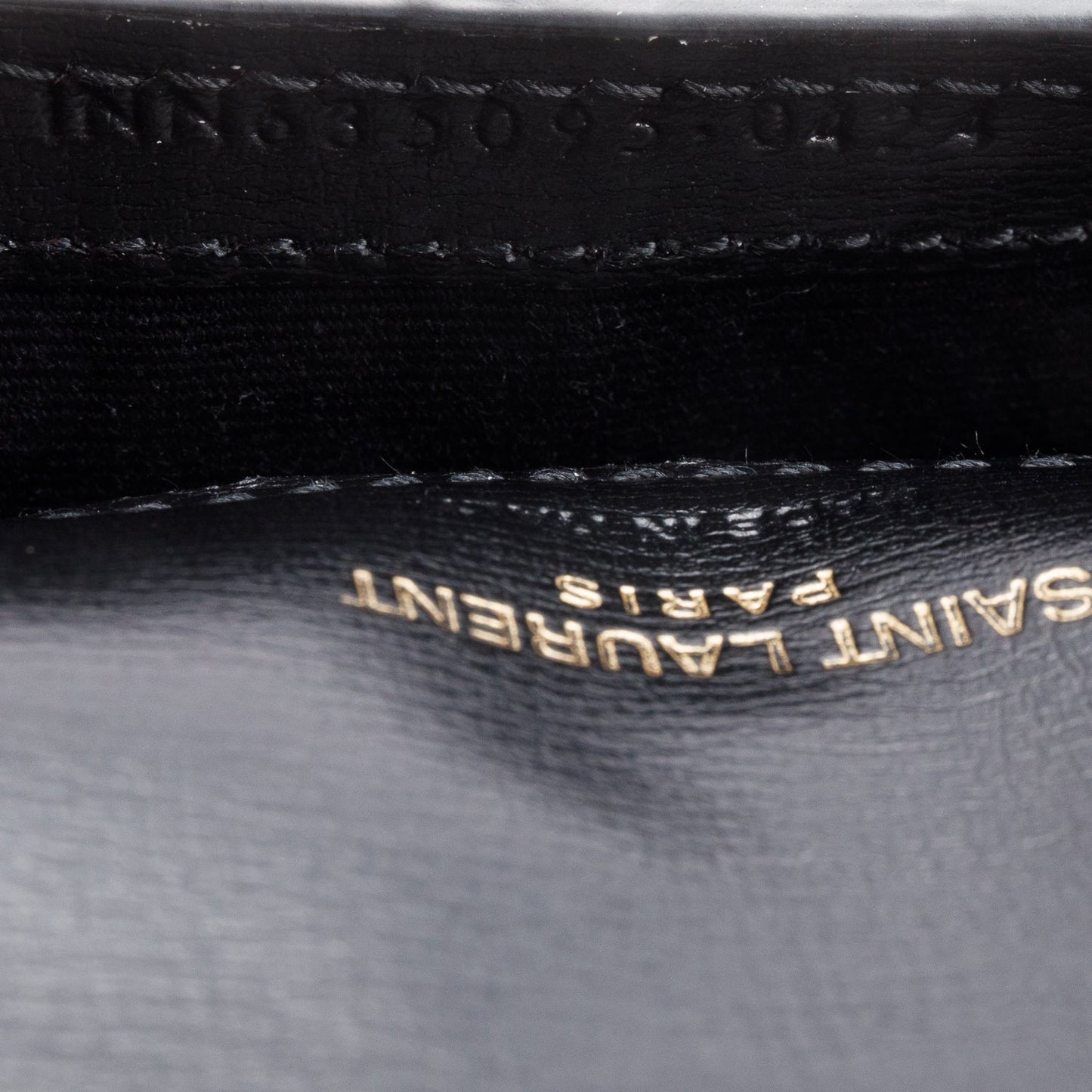 Saint Laurent 2024 Black Calfskin Leather Cassandre Phone Holder