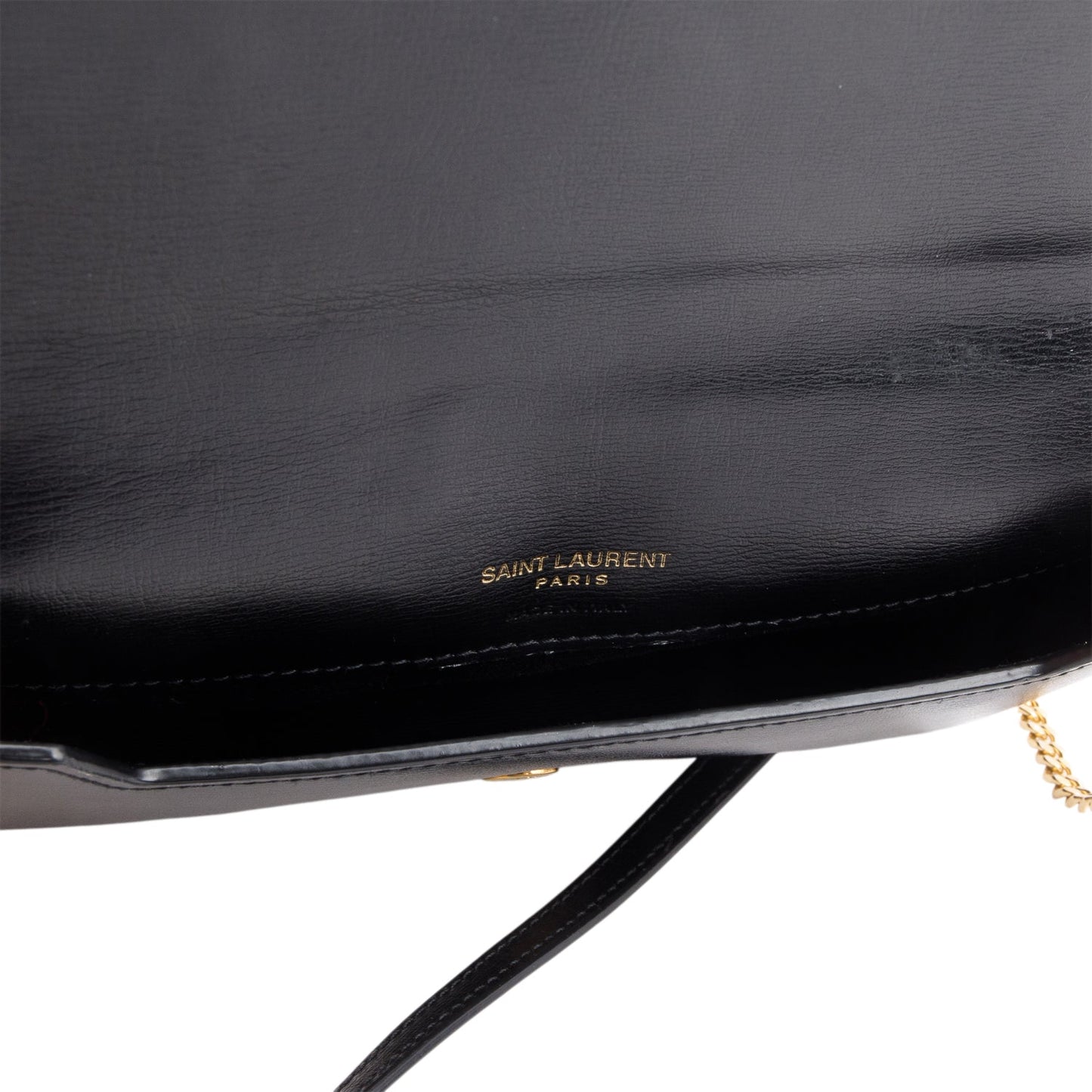 Saint Laurent 2024 Black Calfskin Leather Cassandre Phone Holder