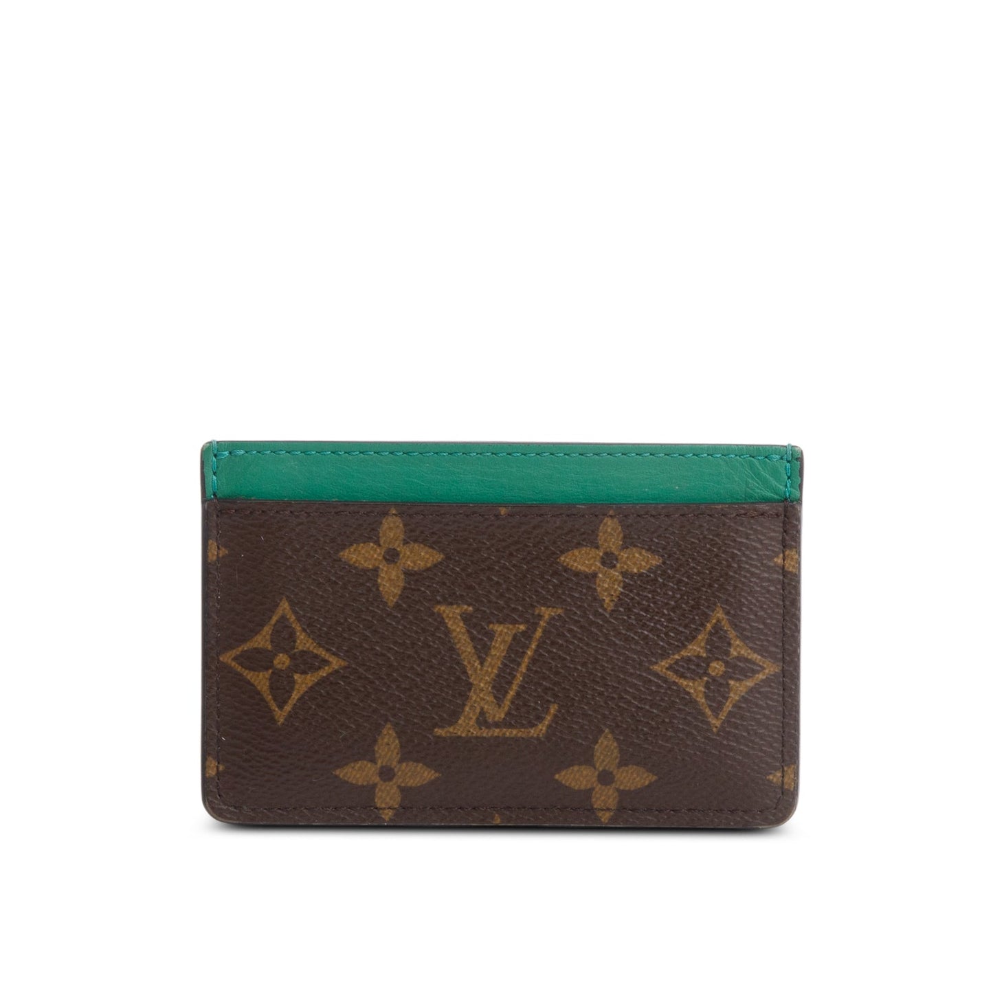 Louis Vuitton Monogram Green Leather Card Holder