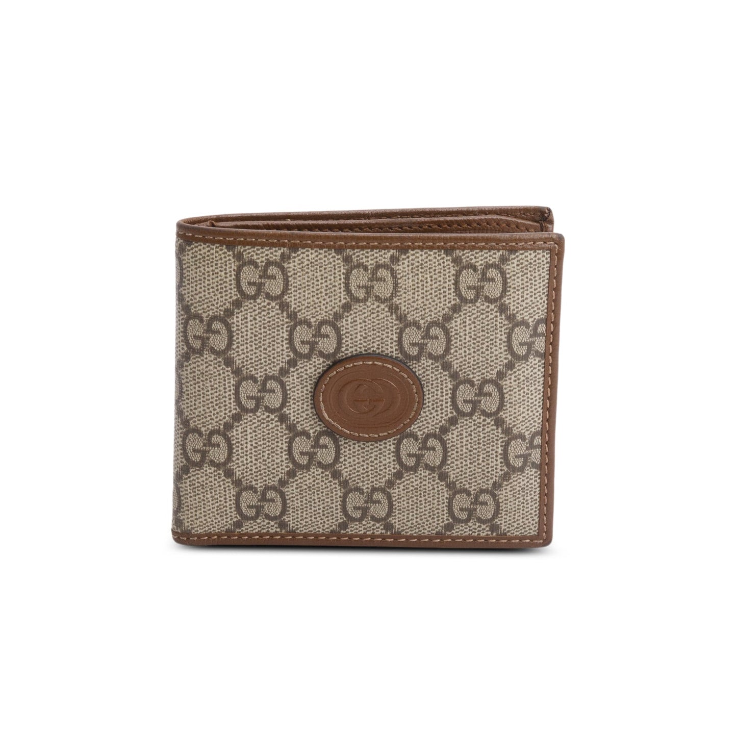 Gucci Beige GG Supreme Interlocking G Bifold Wallet