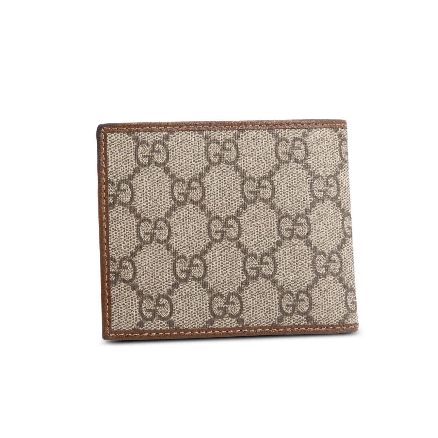 Gucci Beige GG Supreme Interlocking G Bifold Wallet